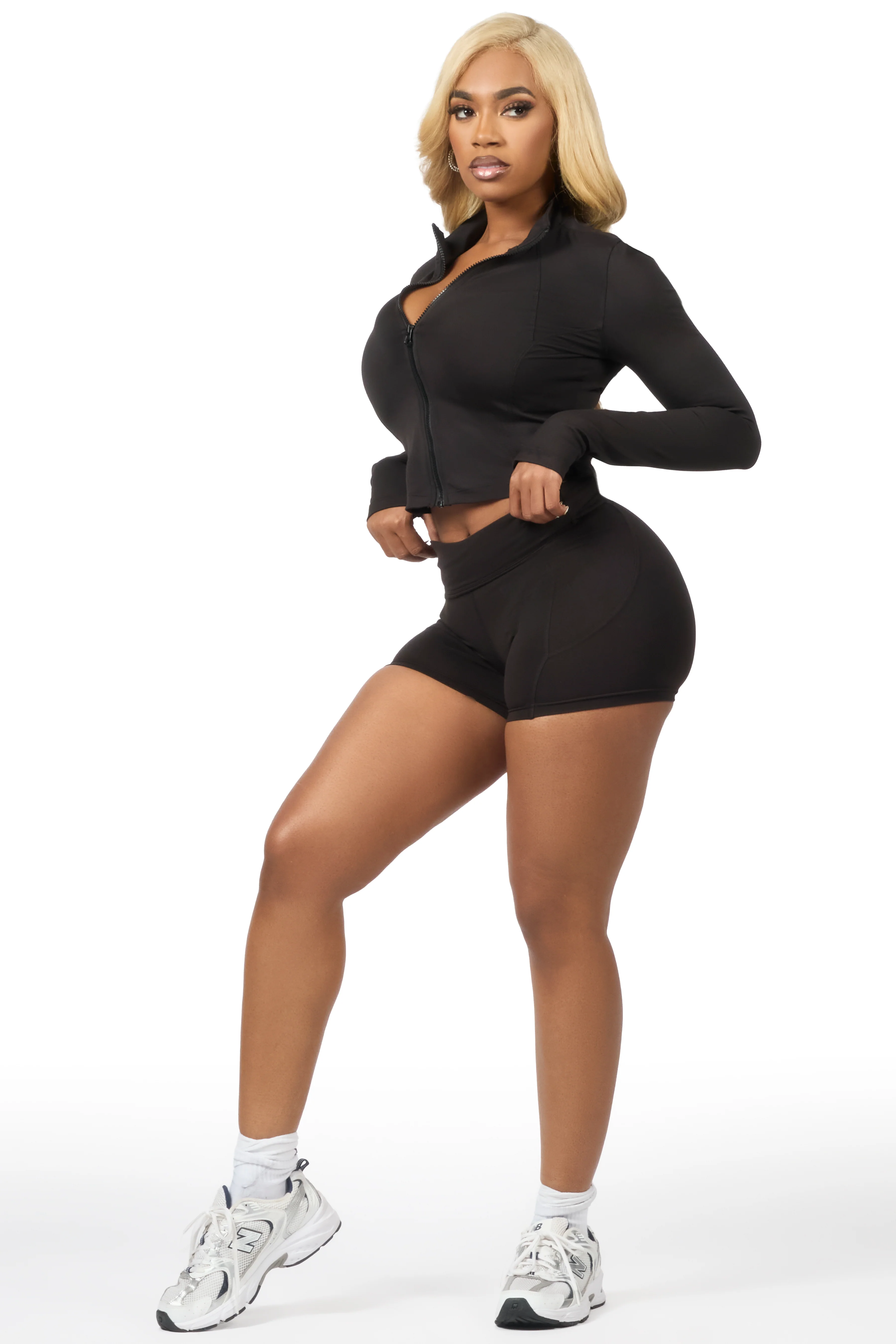 Karlina Black Long Sleeve Active Set - Image 7