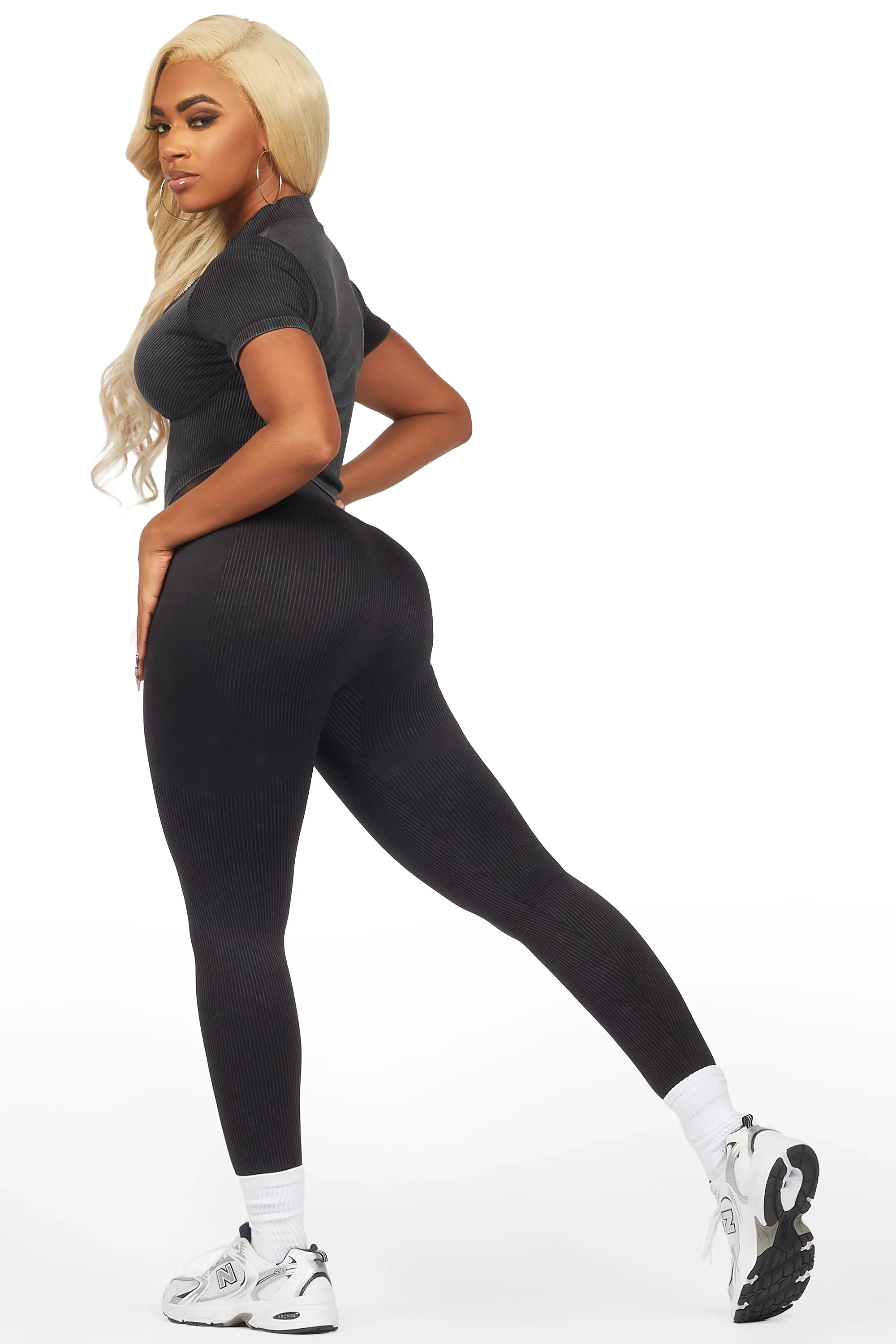 Catira Black Short Sleeve Active Set - Image 5