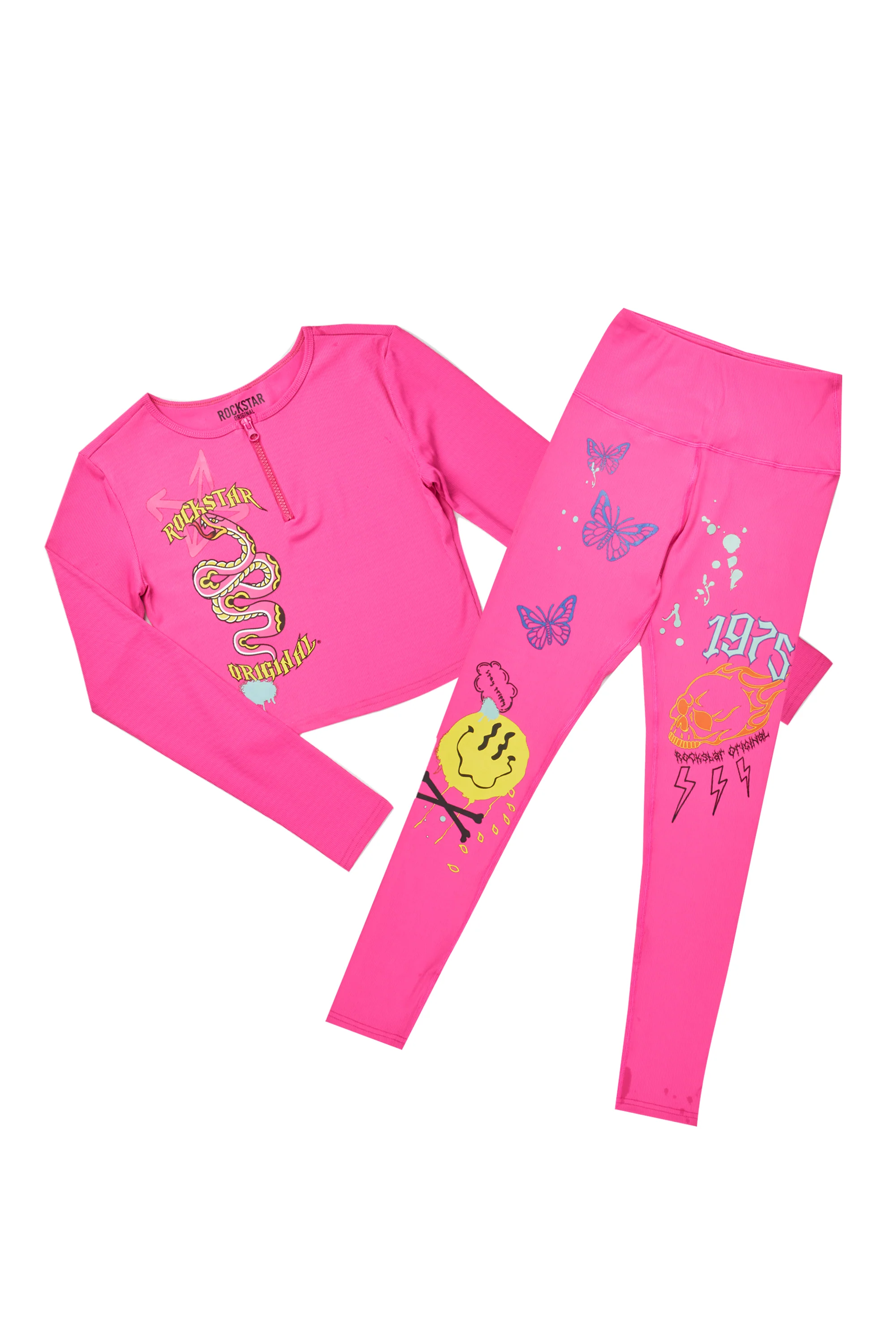 Finley Ribbed Active Set-Pink - Image 10