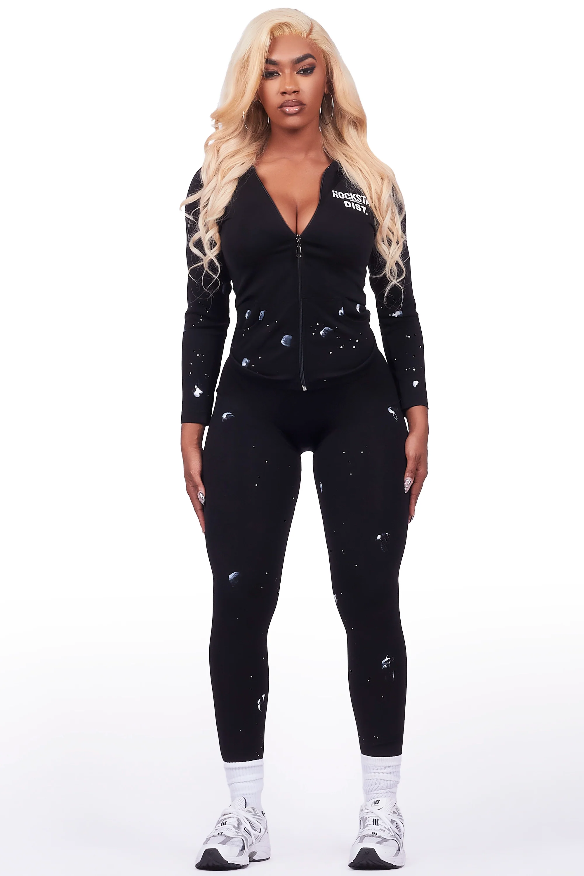 Verlena Black Painted Active Set