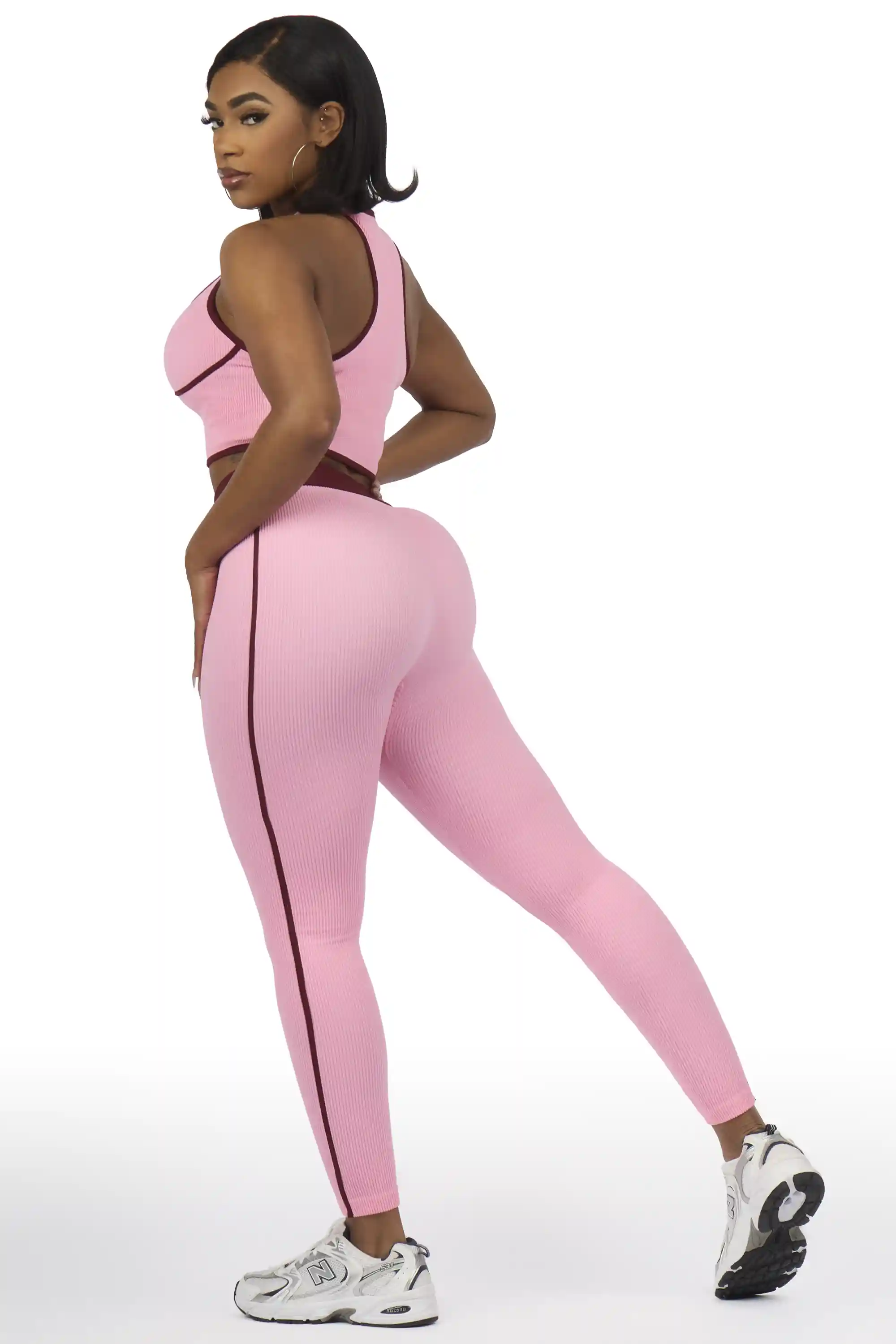 Shantavia Pink Tank Active Legging Set - Image 3