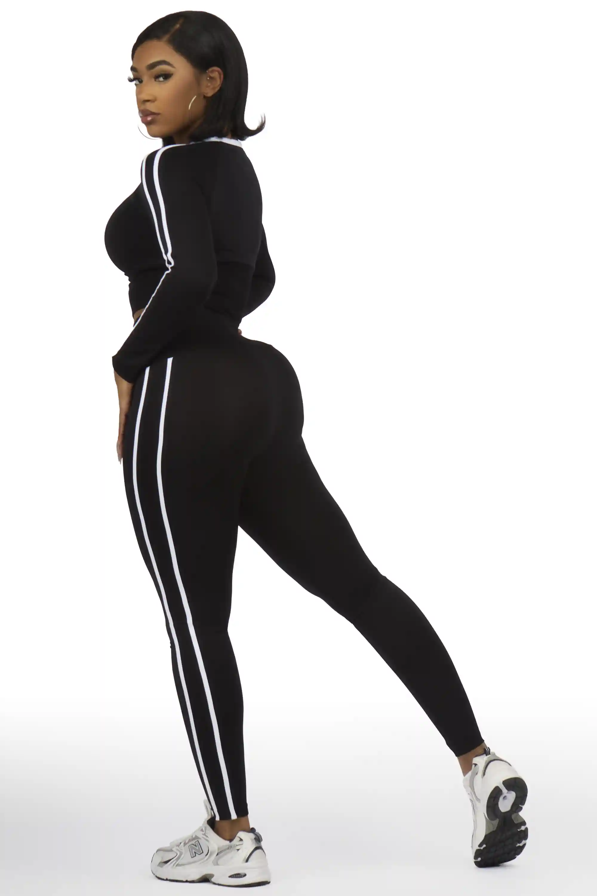 Zakkeyiah Black Long Sleeve Active Legging Set - Image 3
