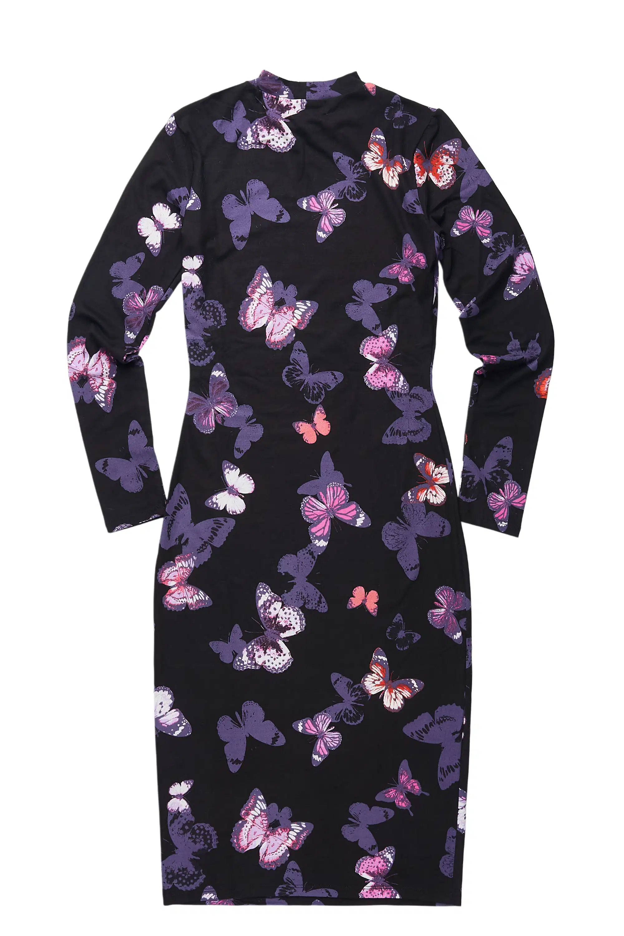 Darenisha Black Long Sleeve Midi Dress - Image 7