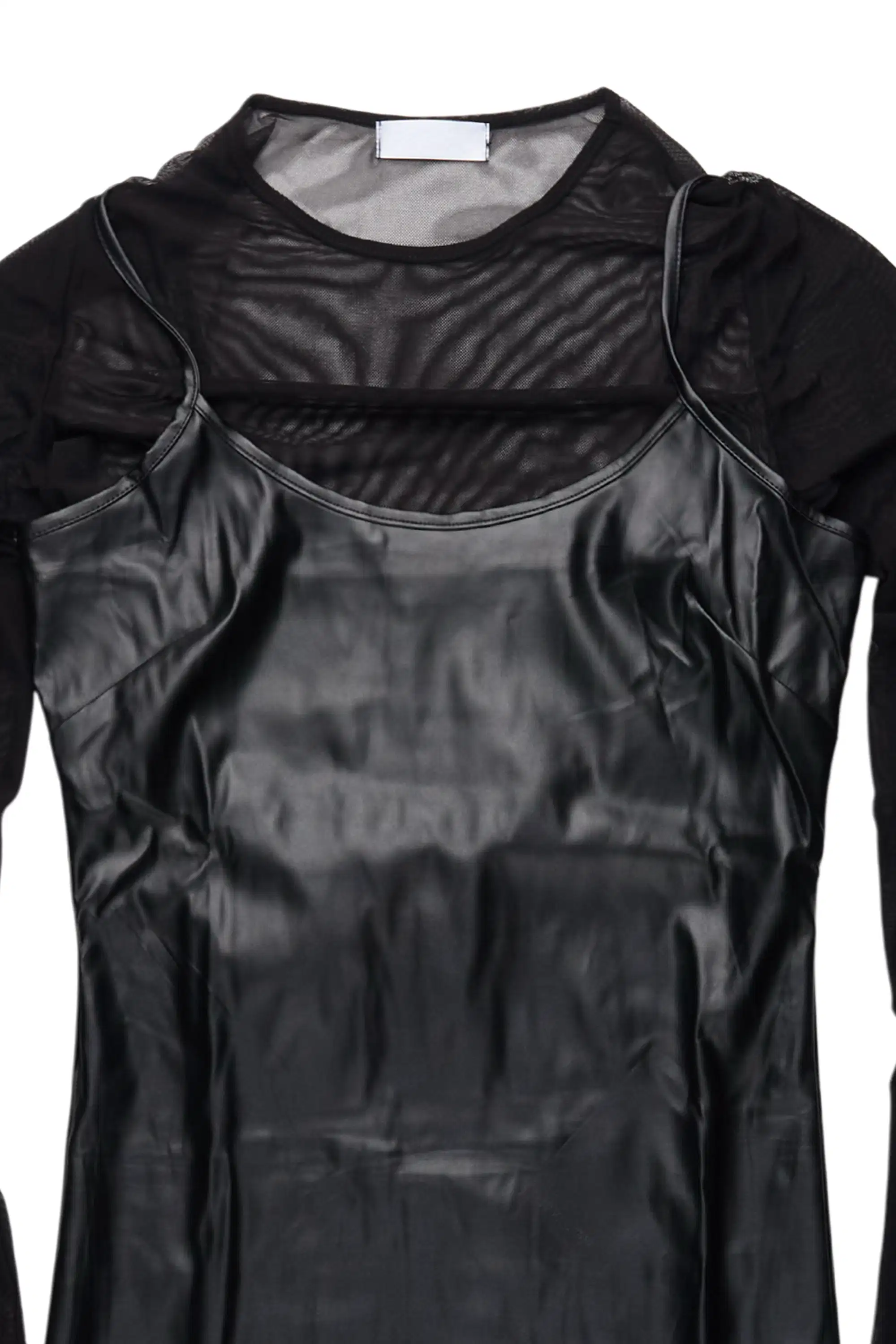 Anastassia Black Long Sleeve Mini Dress - Image 2