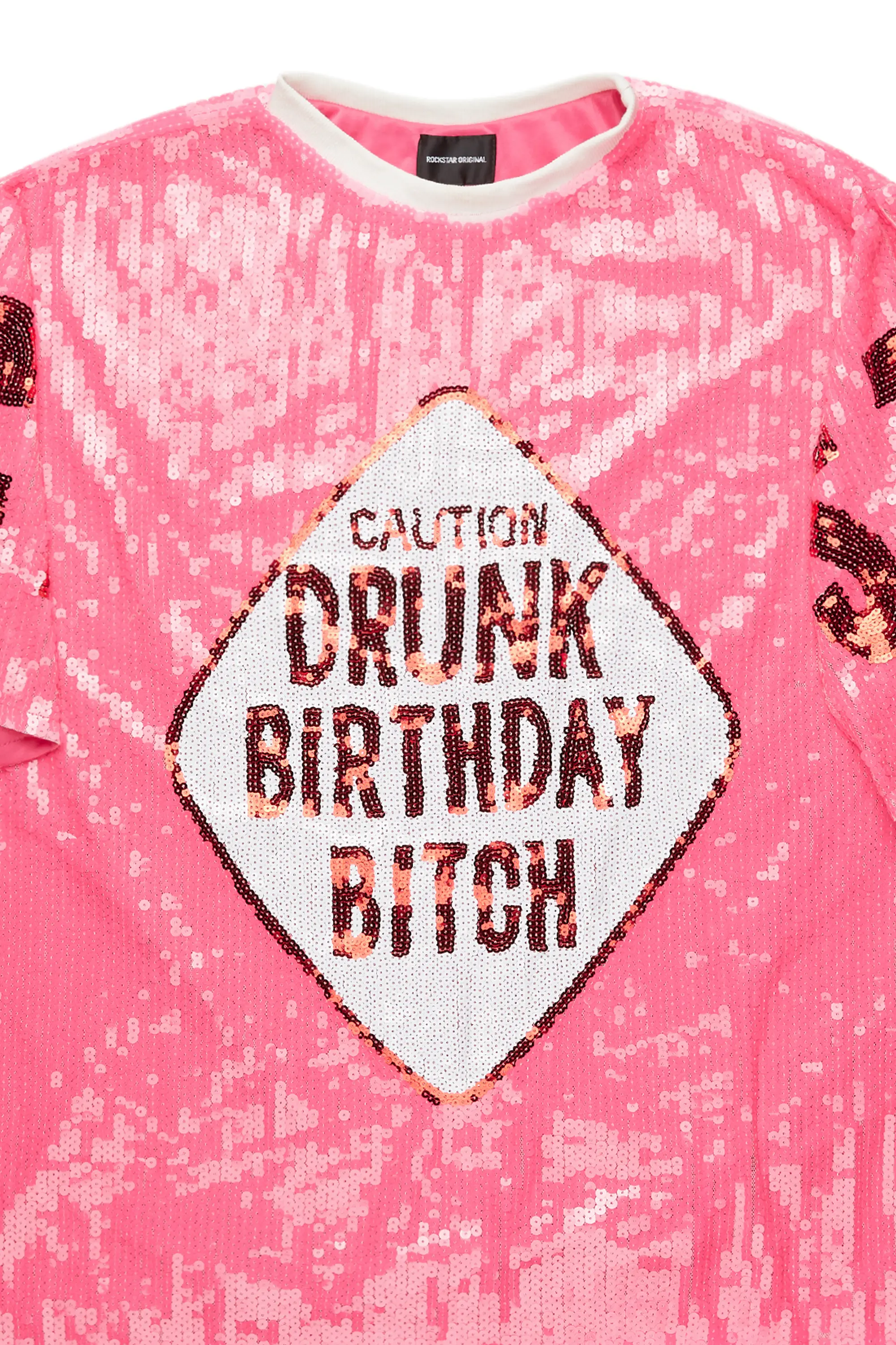 Birthday Bitch Pink Sequin Mini Dress - Image 12