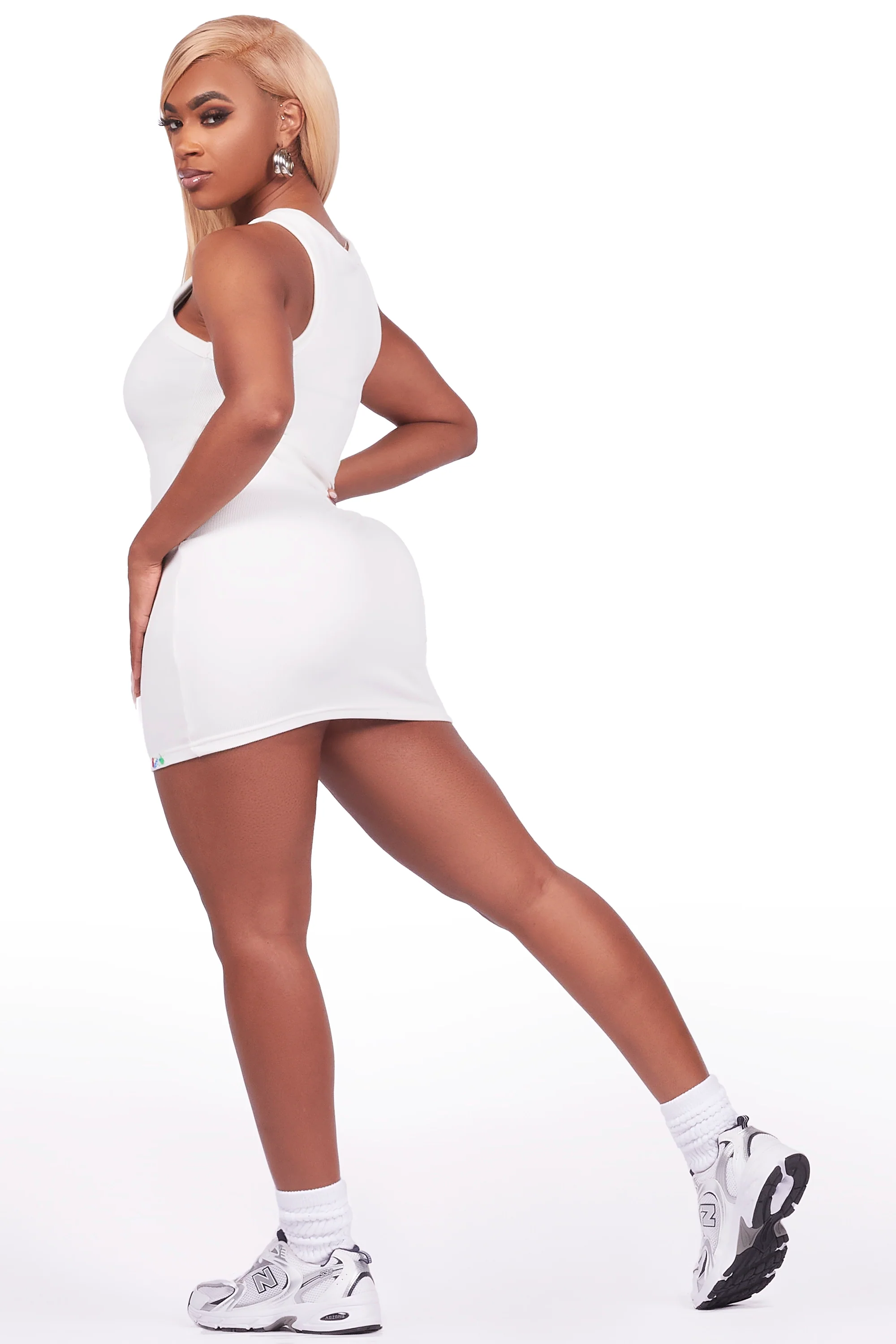 Candica White Mini Dress - Image 3