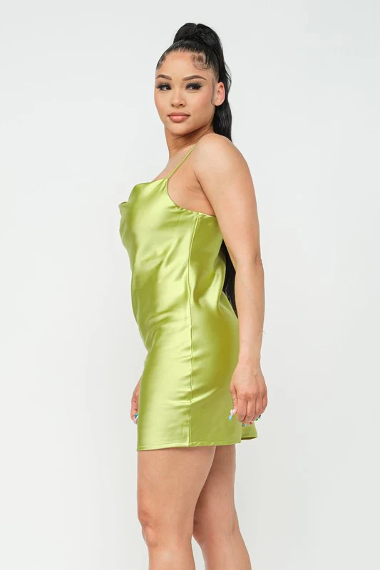 Tashauna Lime Mini Dress - Image 4