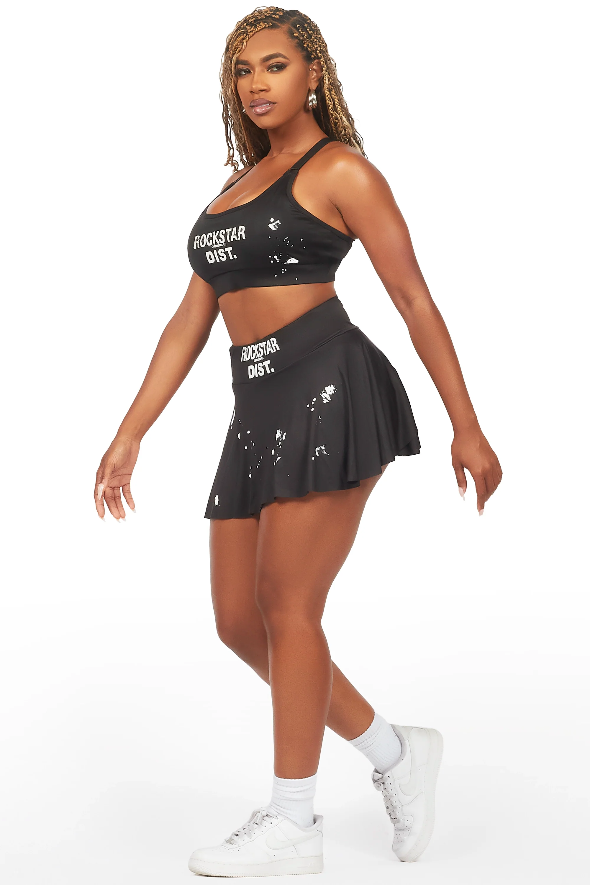 Tiffanie Black Skirt Set - Image 3