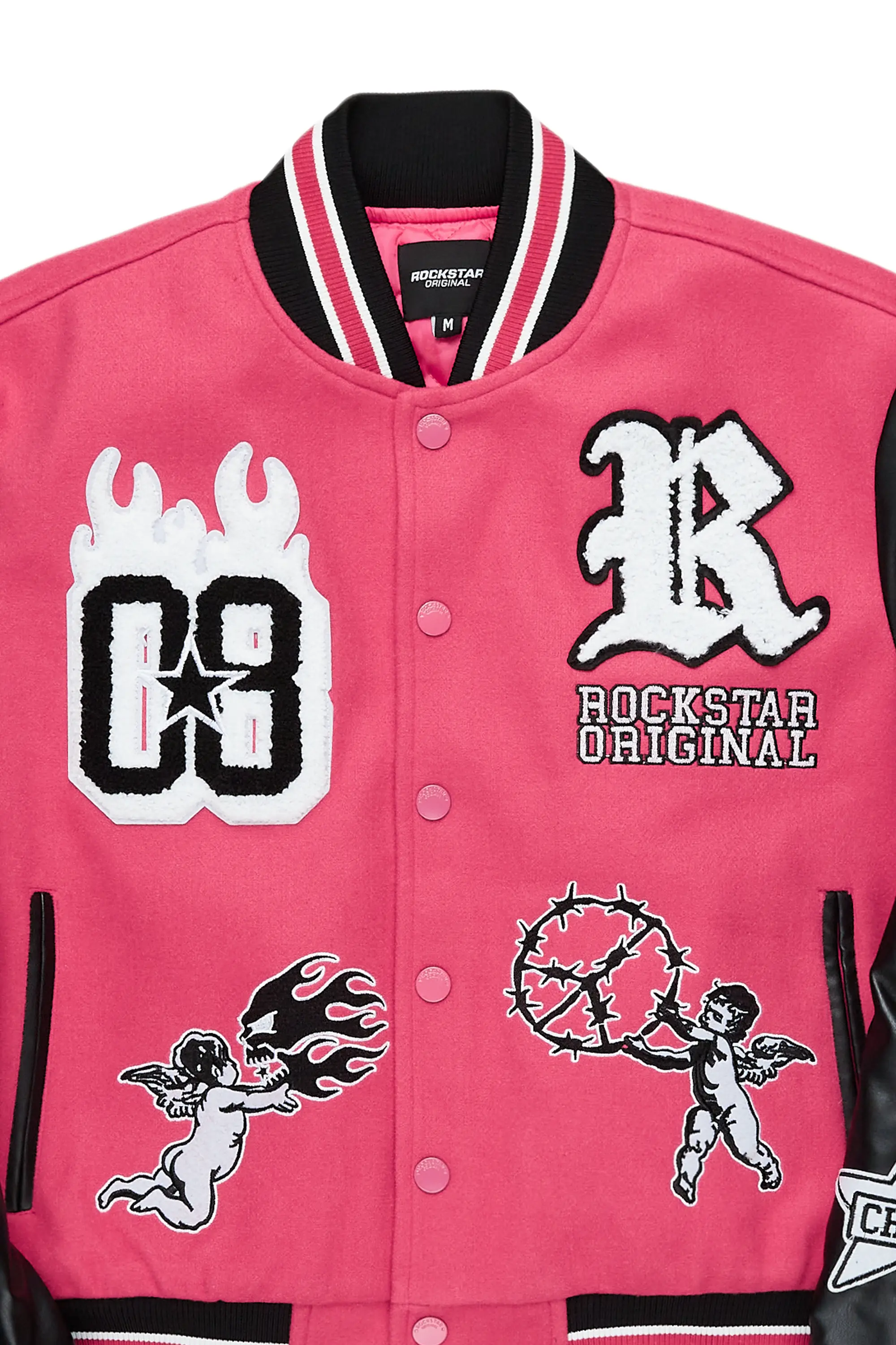 Sharray Fuchsia Oversized Varsity Jacket - Image 6