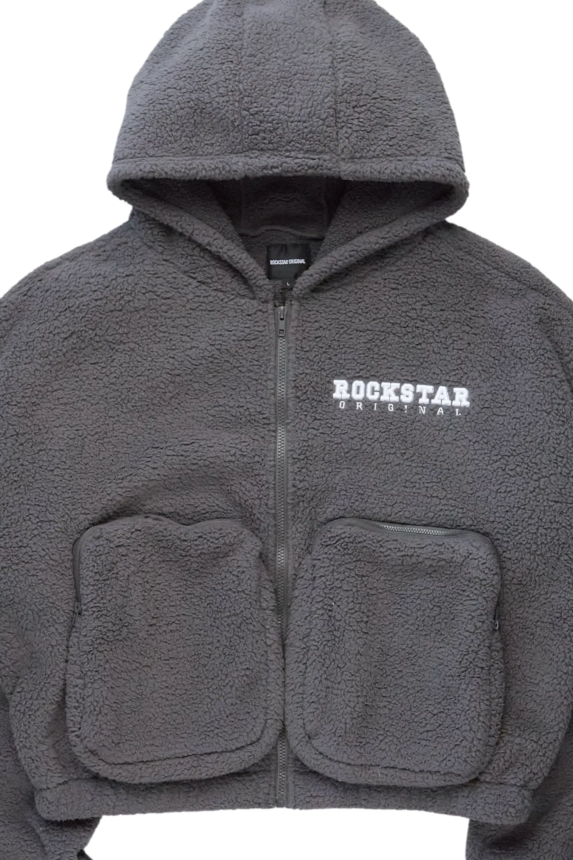 Lonia Grey Sherpa Jacket - Image 7