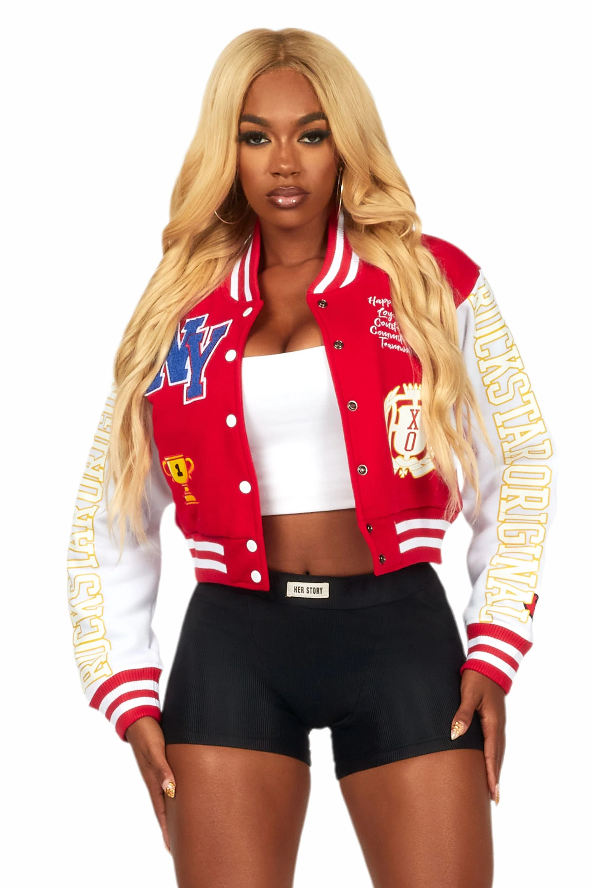 Brelynn Red Varsity Jacket - Image 2