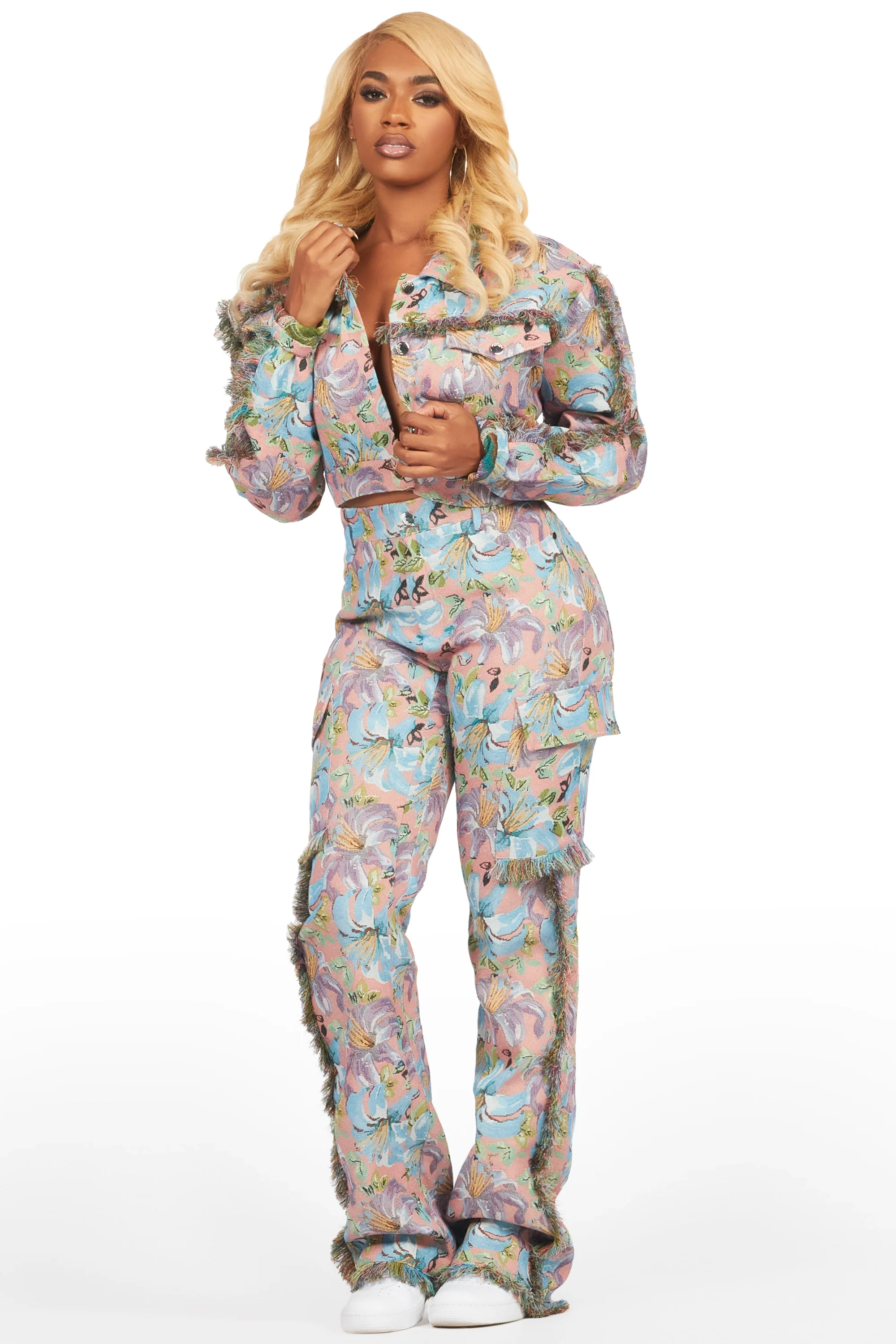 Tykima Pink Tapestry Jacket - Image 4