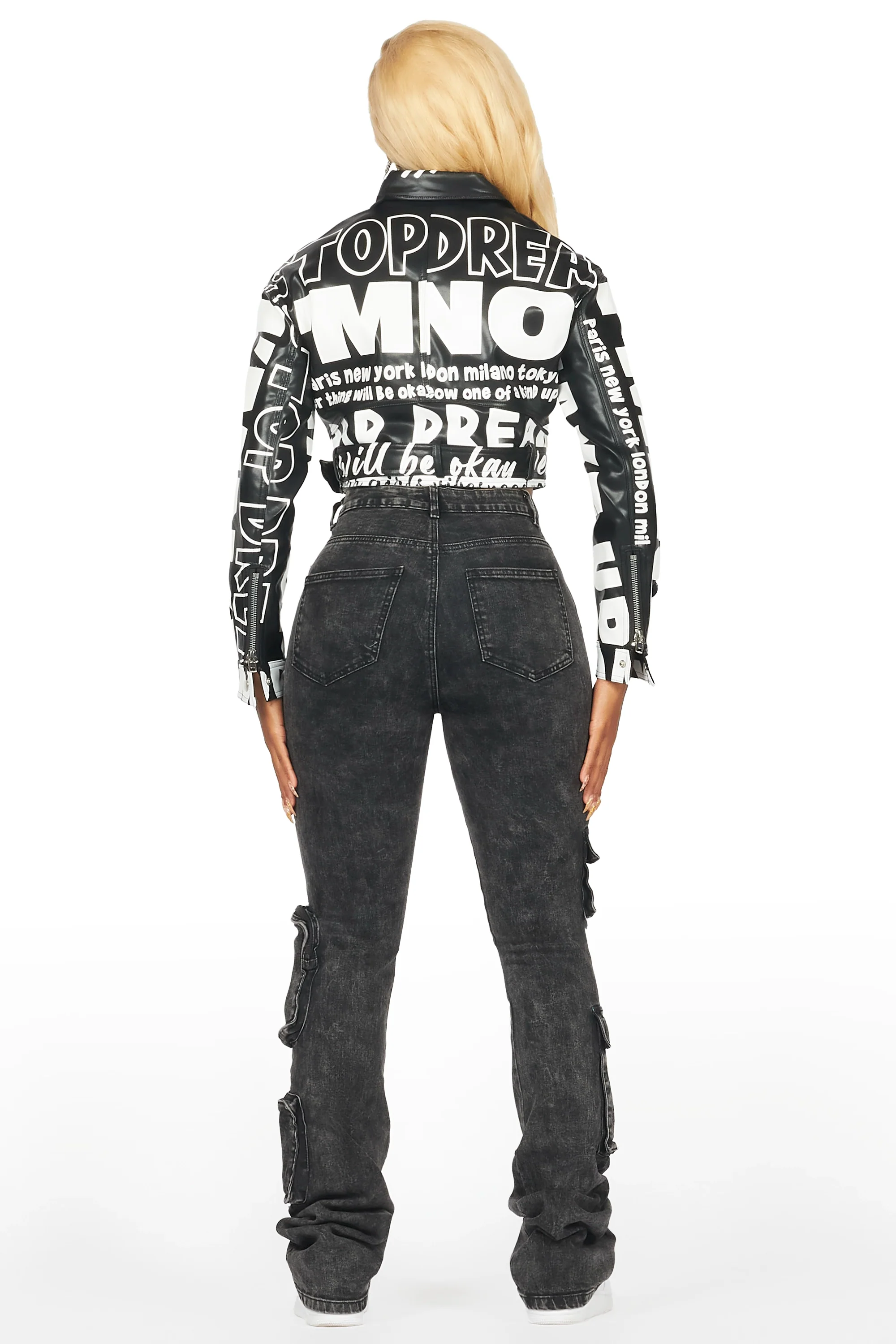 Dareece Black Faux Leather Jacket - Image 4