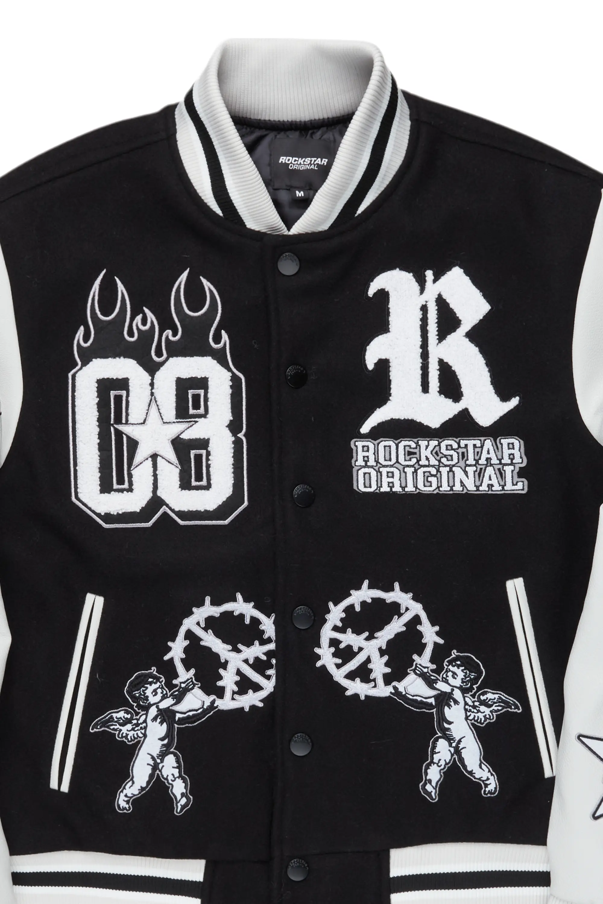 Vielsa Black Oversized Varsity Jacket - Image 3