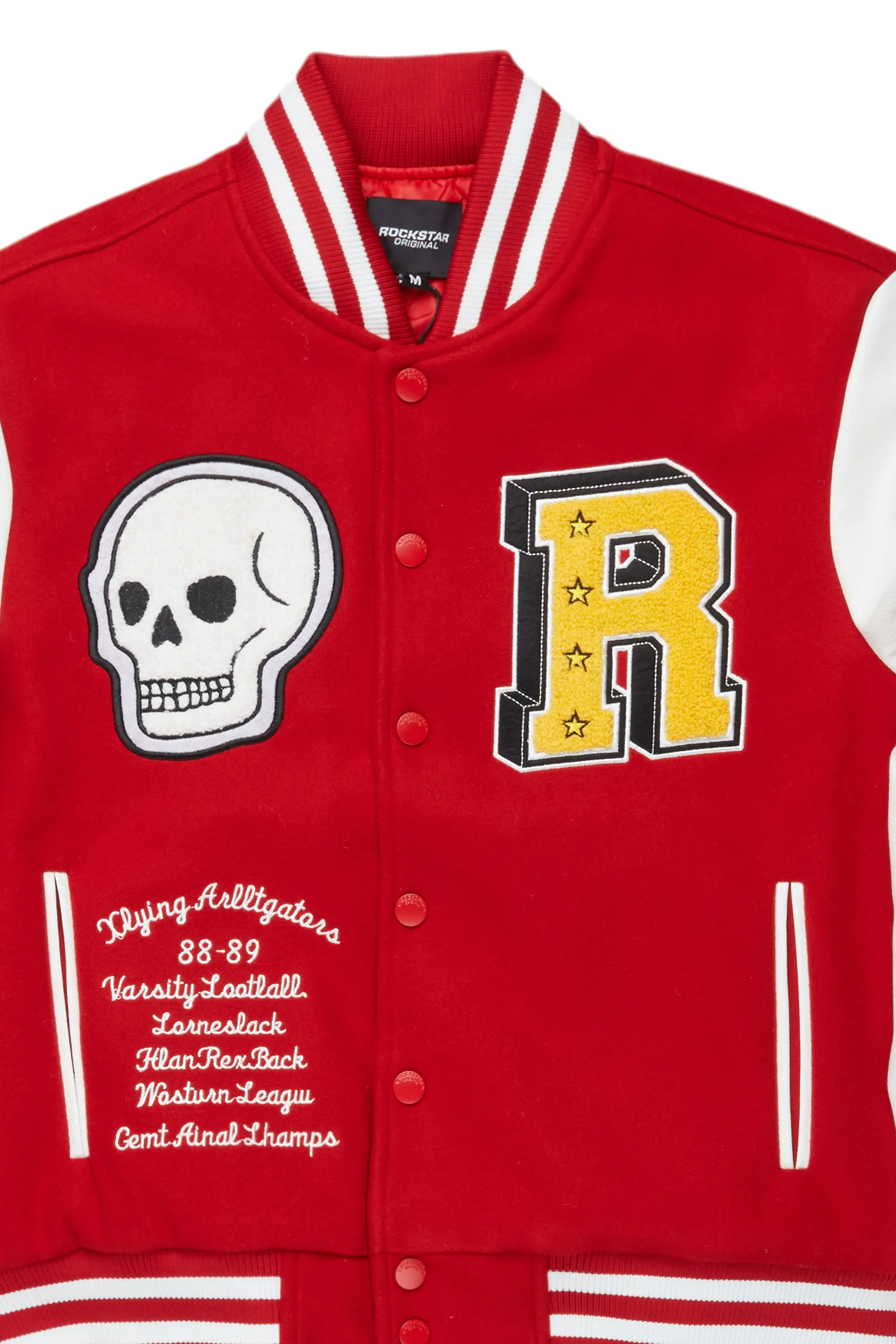 Ahjalee Red Oversized Varsity Jacket - Image 3