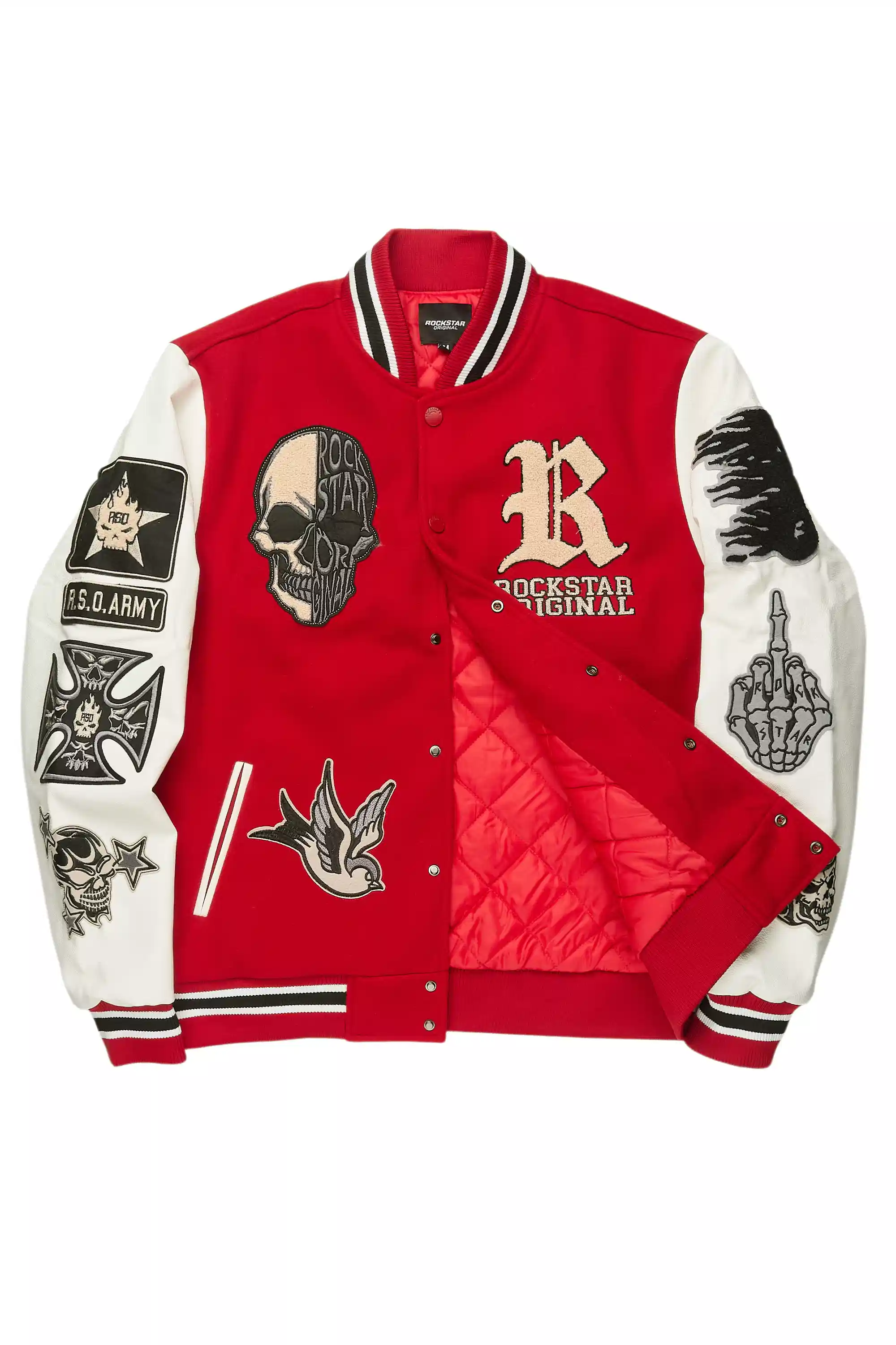 Nikkeda Red Oversized Varsity Jacket - Image 2