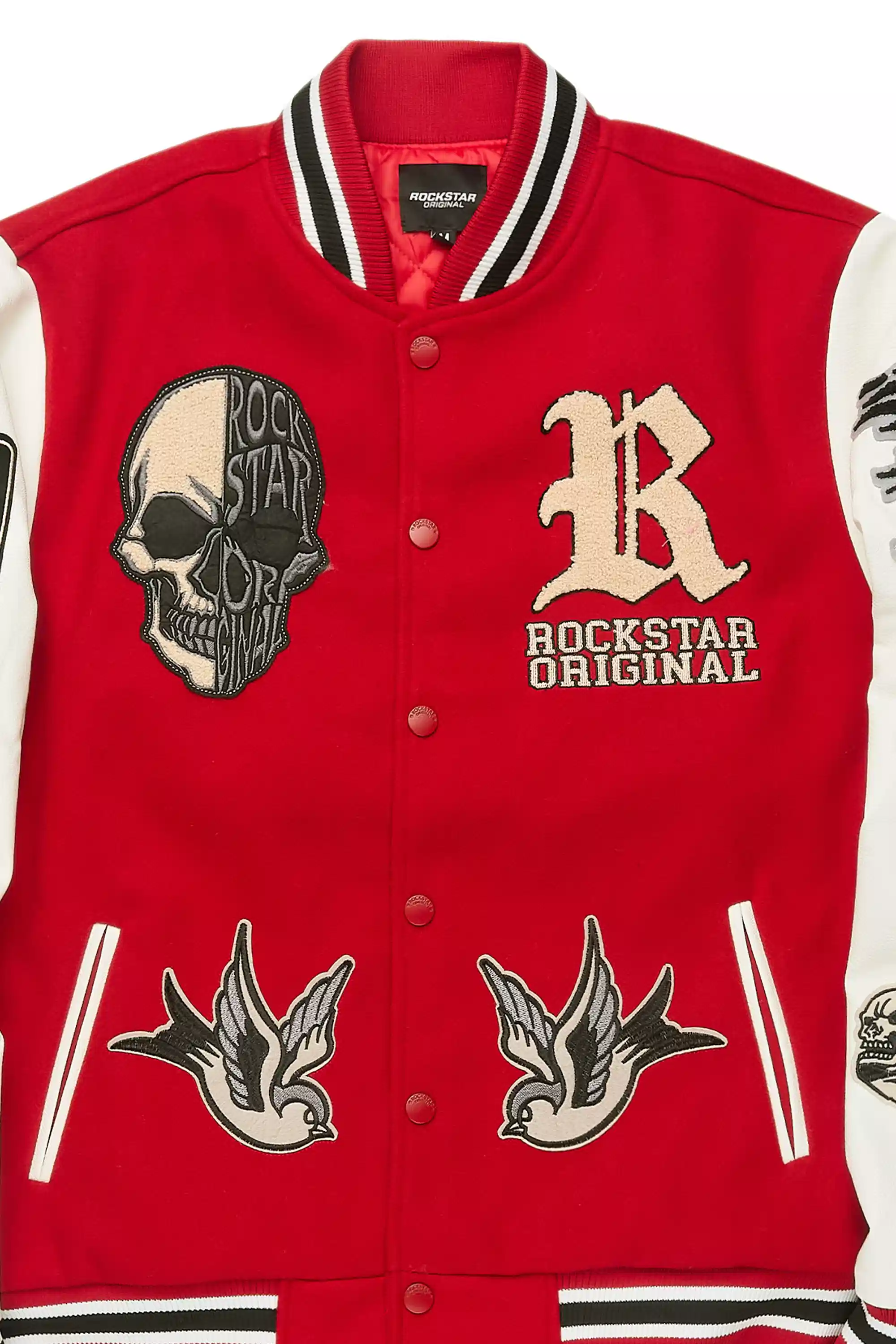 Nikkeda Red Oversized Varsity Jacket - Image 3