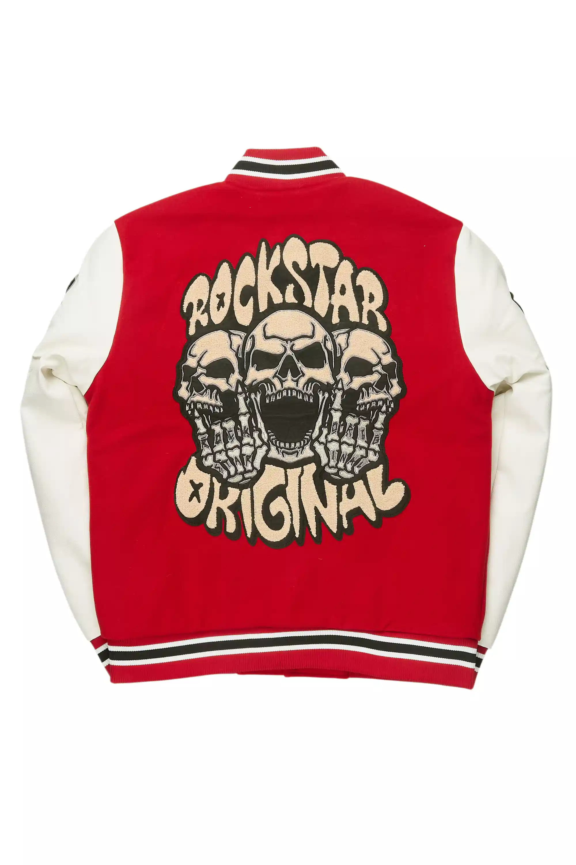 Nikkeda Red Oversized Varsity Jacket - Image 4