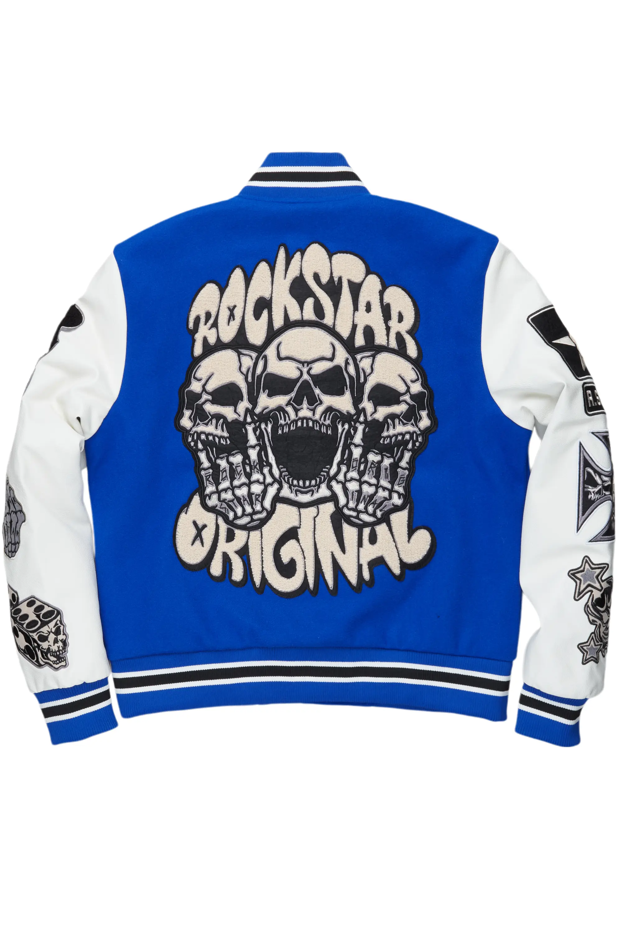 Nikkeda Royal Blue Oversized Varsity Jacket - Image 4