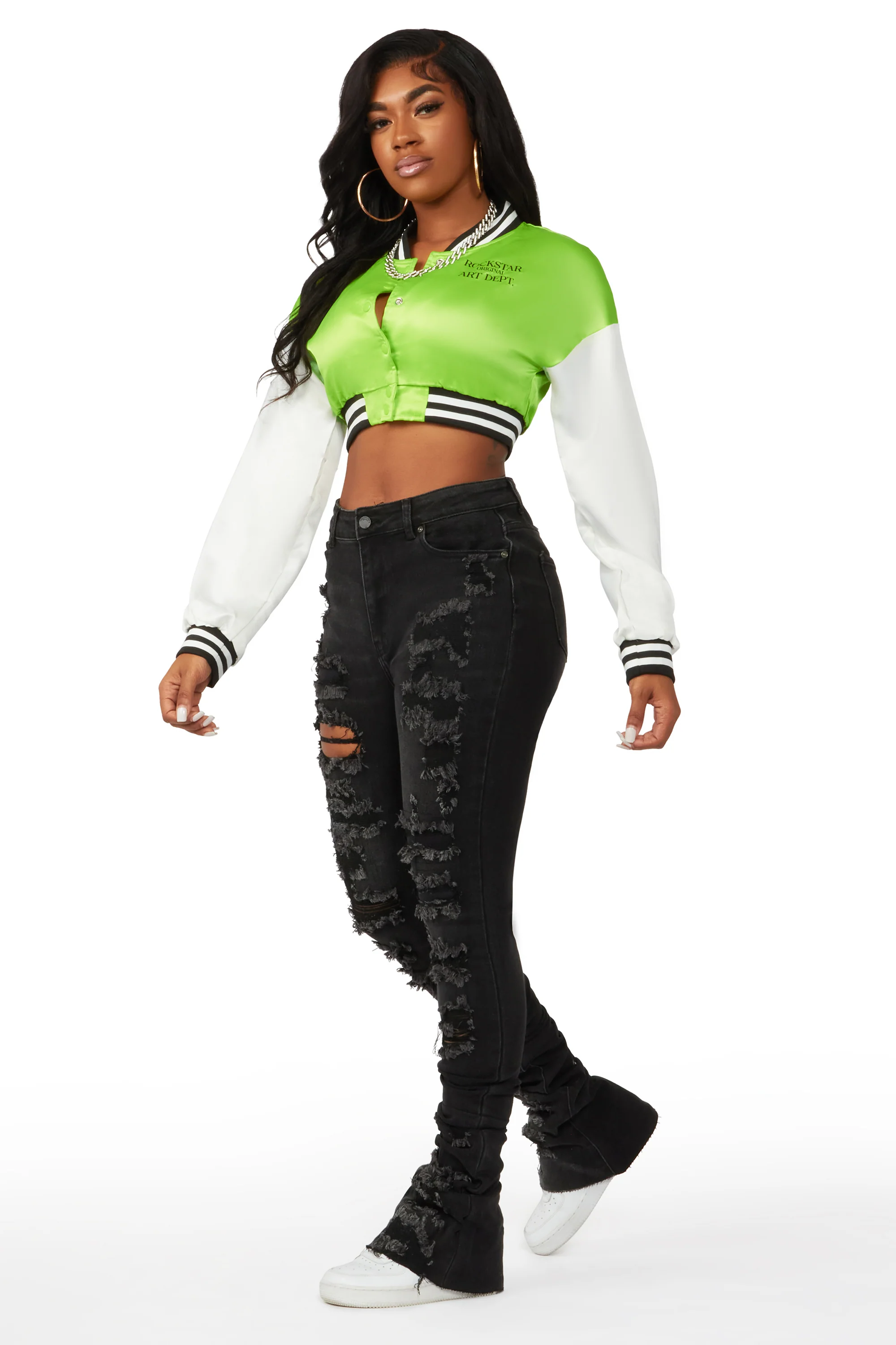 Your Loss Black Distressed Super Stacked Jean - Image 5