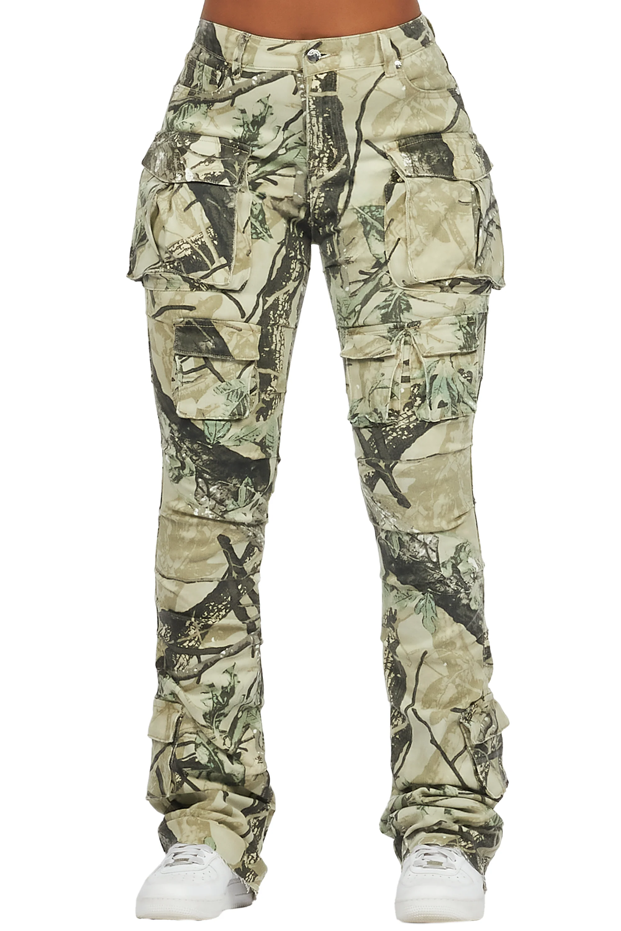 Chabria Tree Camo Stacked Flare Jean - Image 6