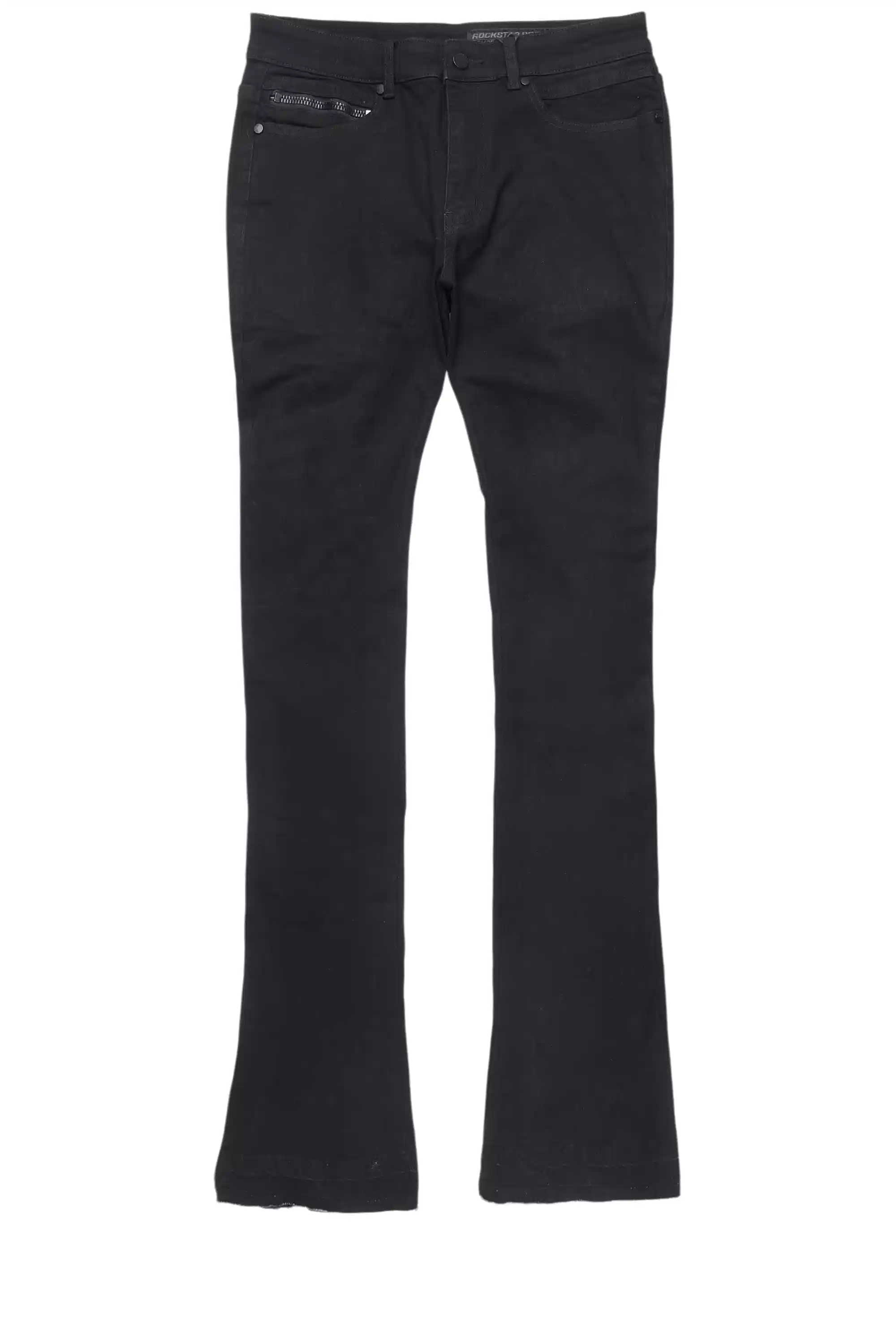 Ottiana Black Stacked Flare Jean - Image 7