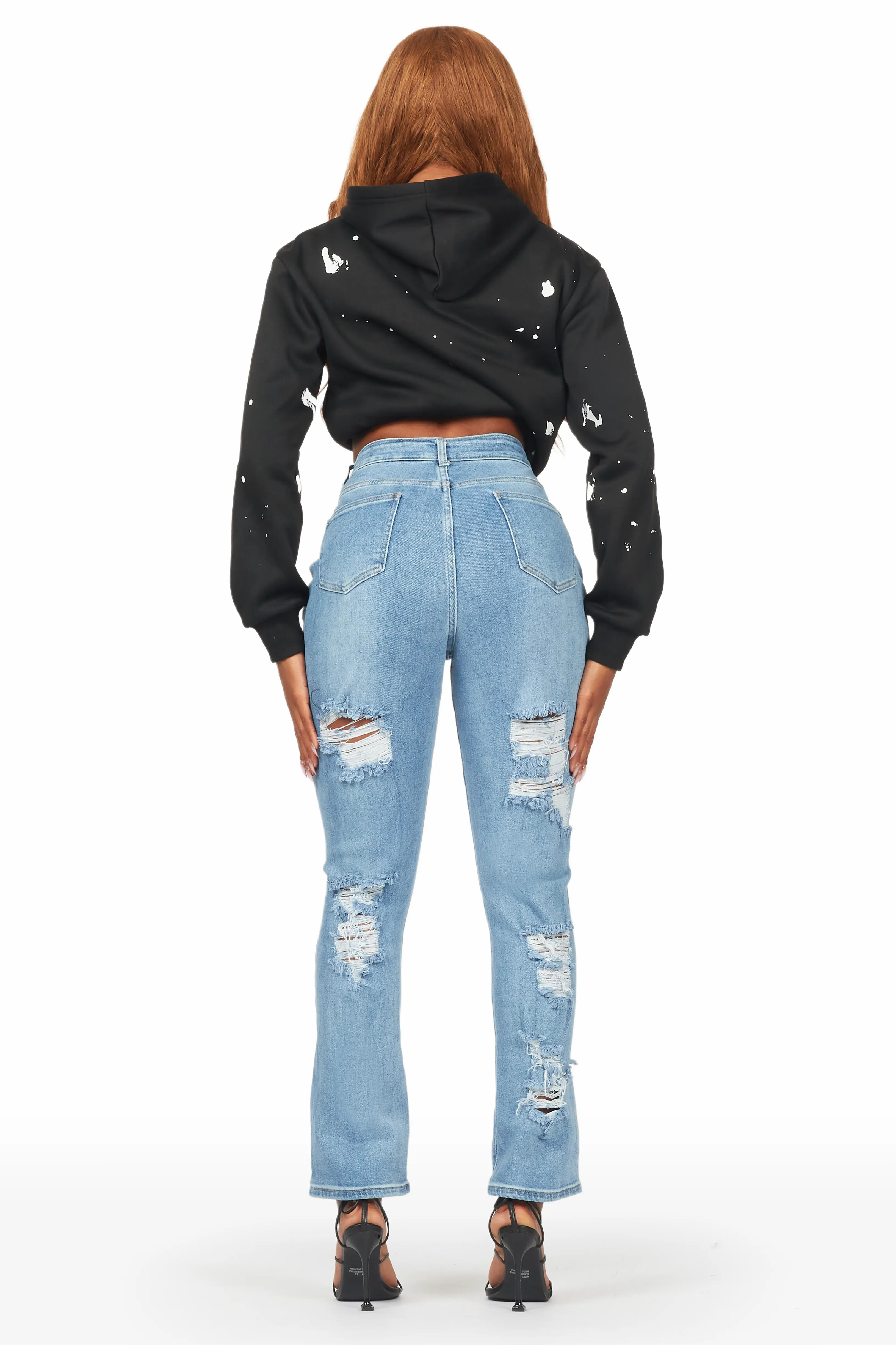 Kaydan Light Wash Distressed Skinny Jean - Image 5
