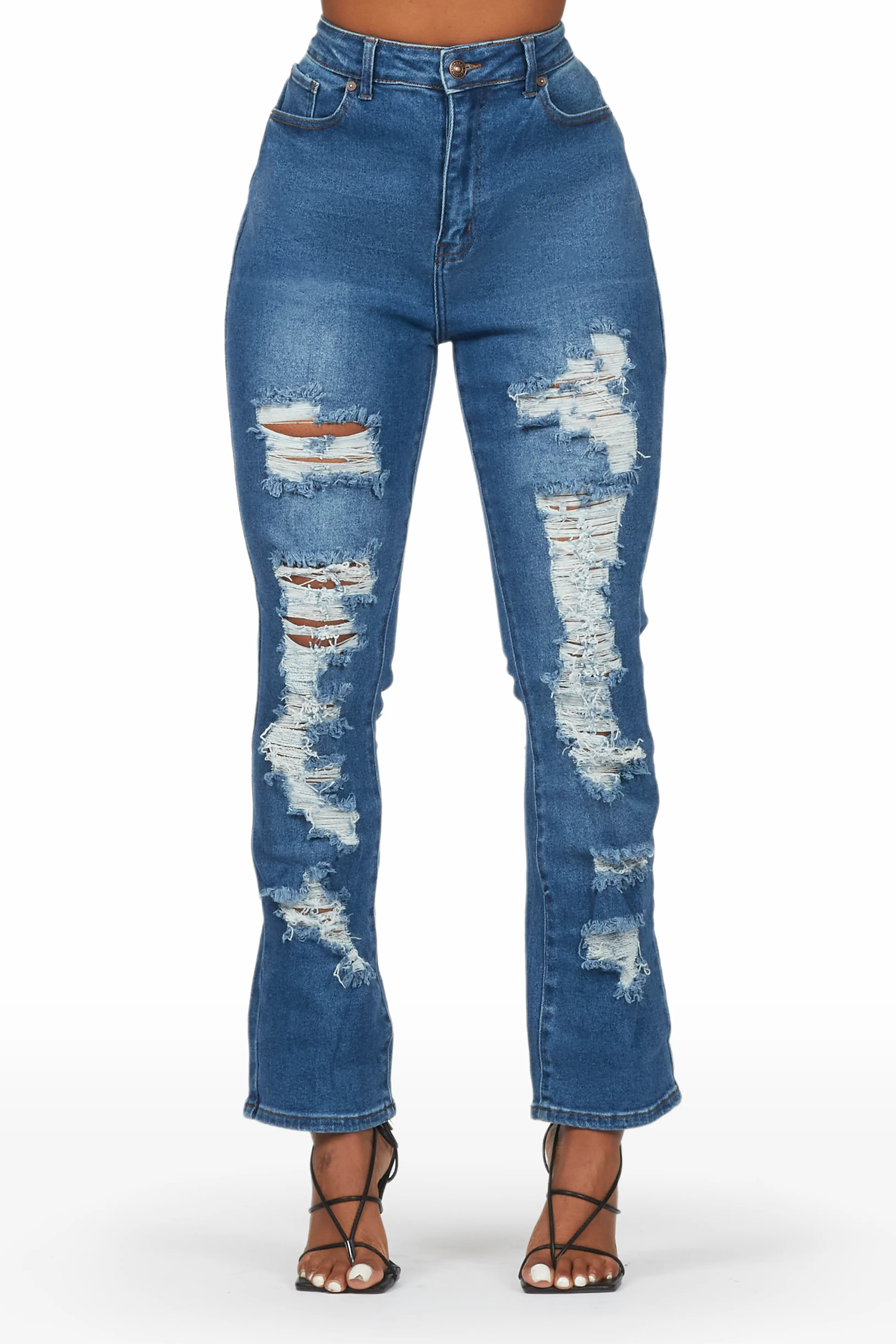 Kaydan Med. Wash Distressed Skinny Jean - Image 3