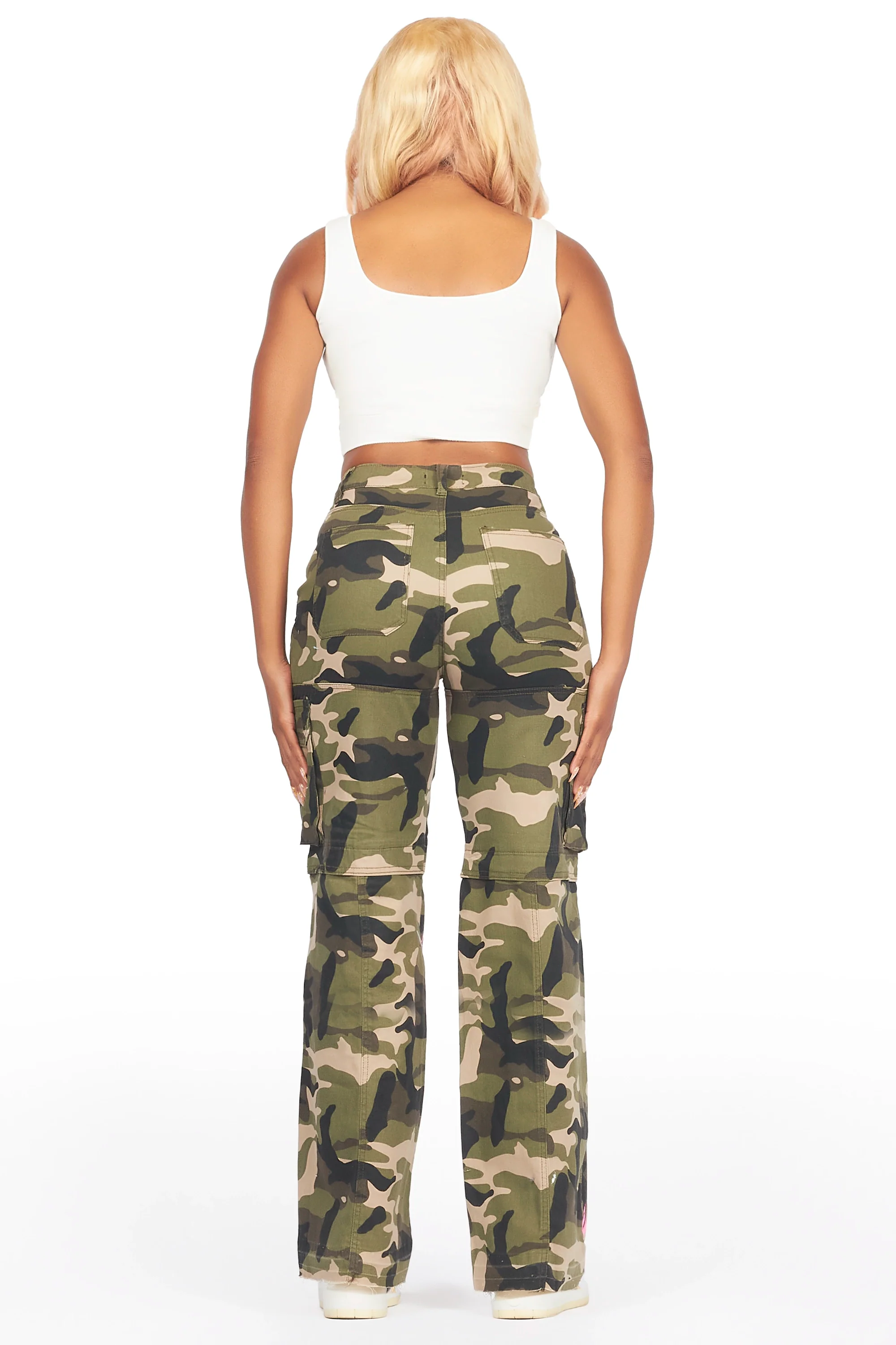 Sheree Camo Painted Wide Leg Jean - Image 5