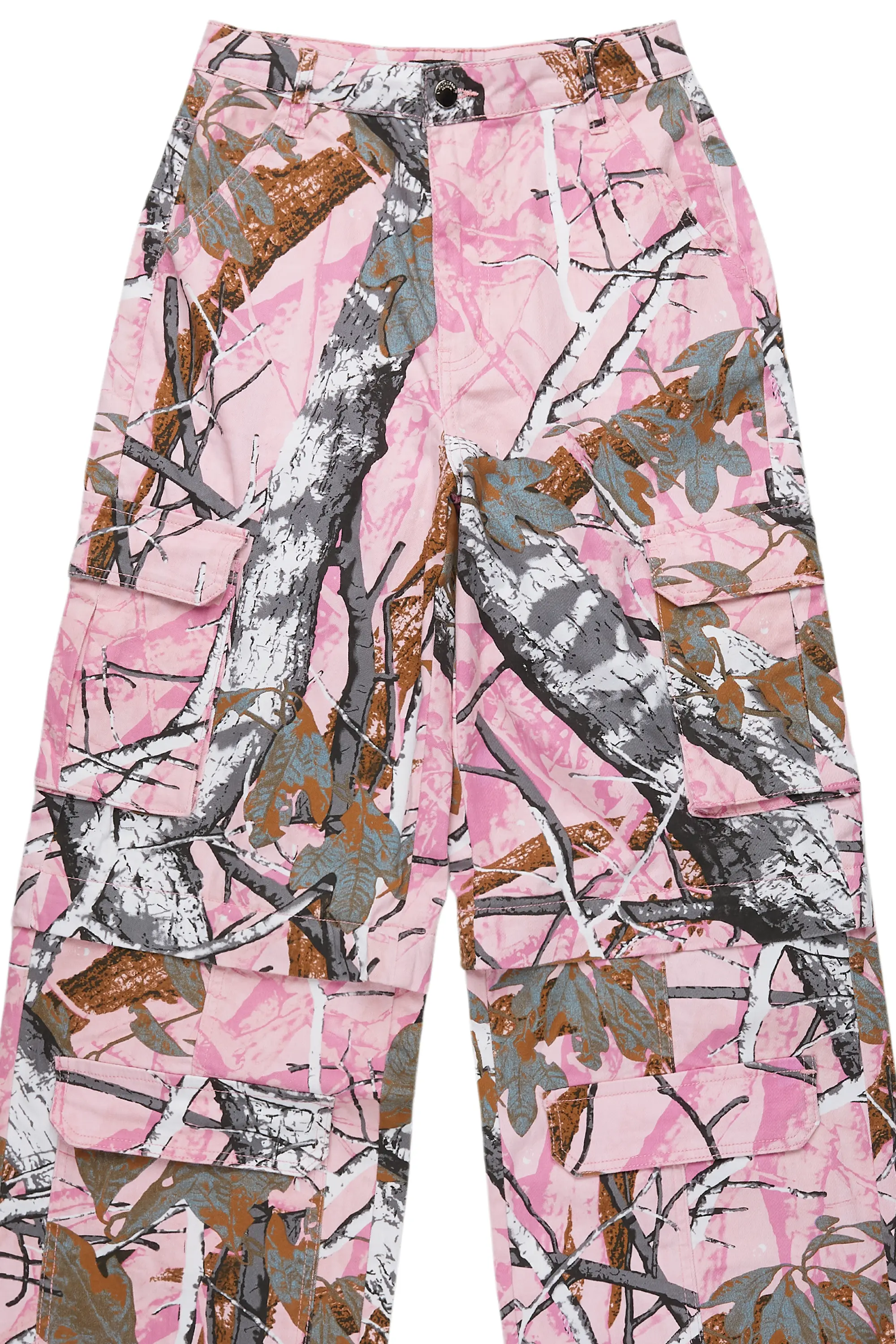 Precious Pink Tree Camo Baggy Stacked Jean - Image 8