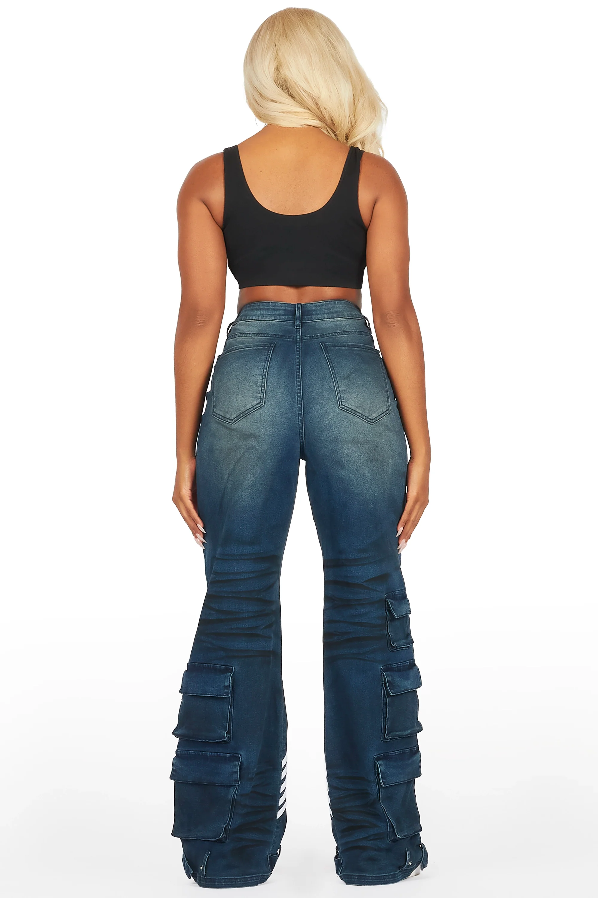 Bryana Dark Wash Wide Leg Jean - Image 5