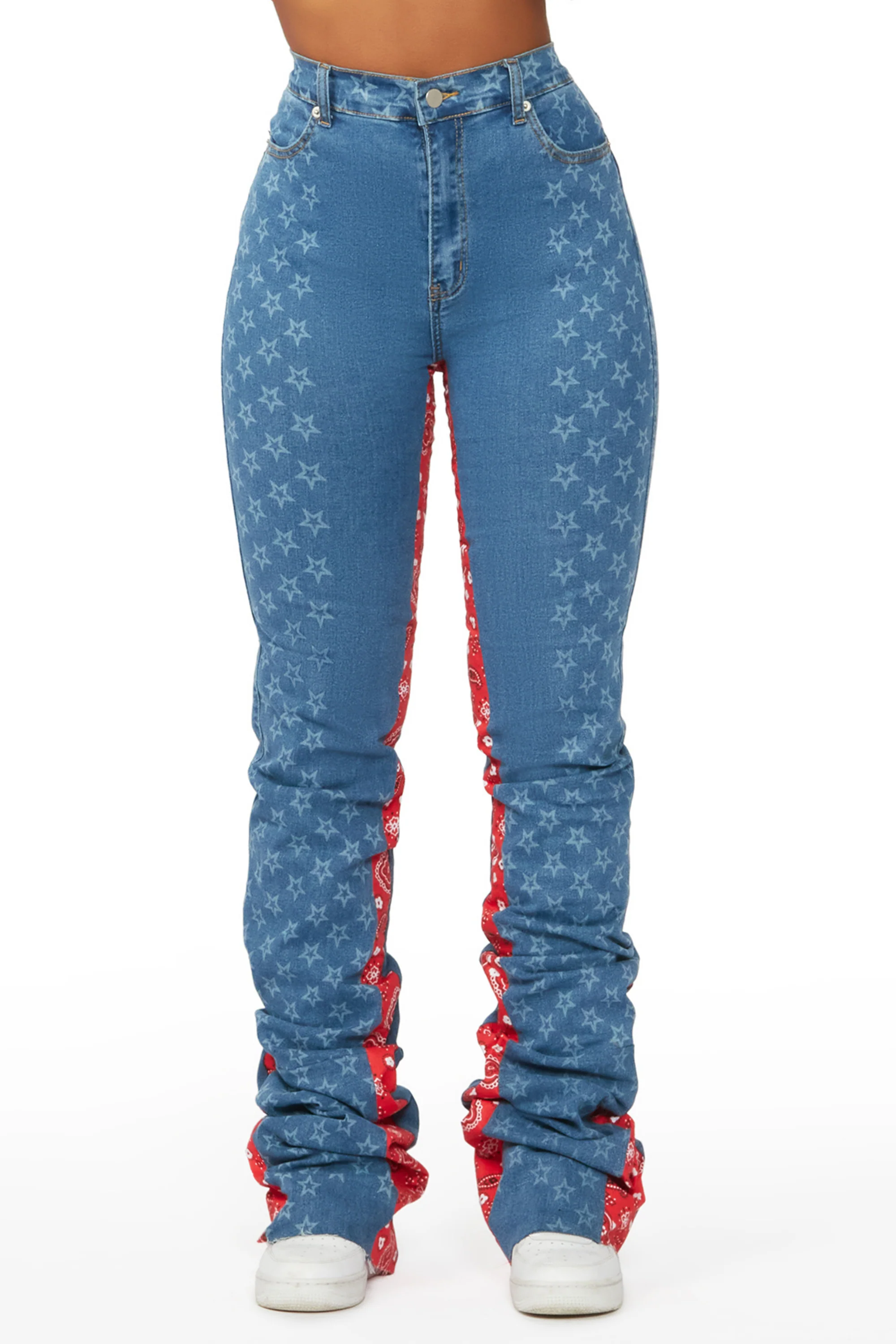 Chasing Stars Med. Wash Super Stacked Jean - Image 6