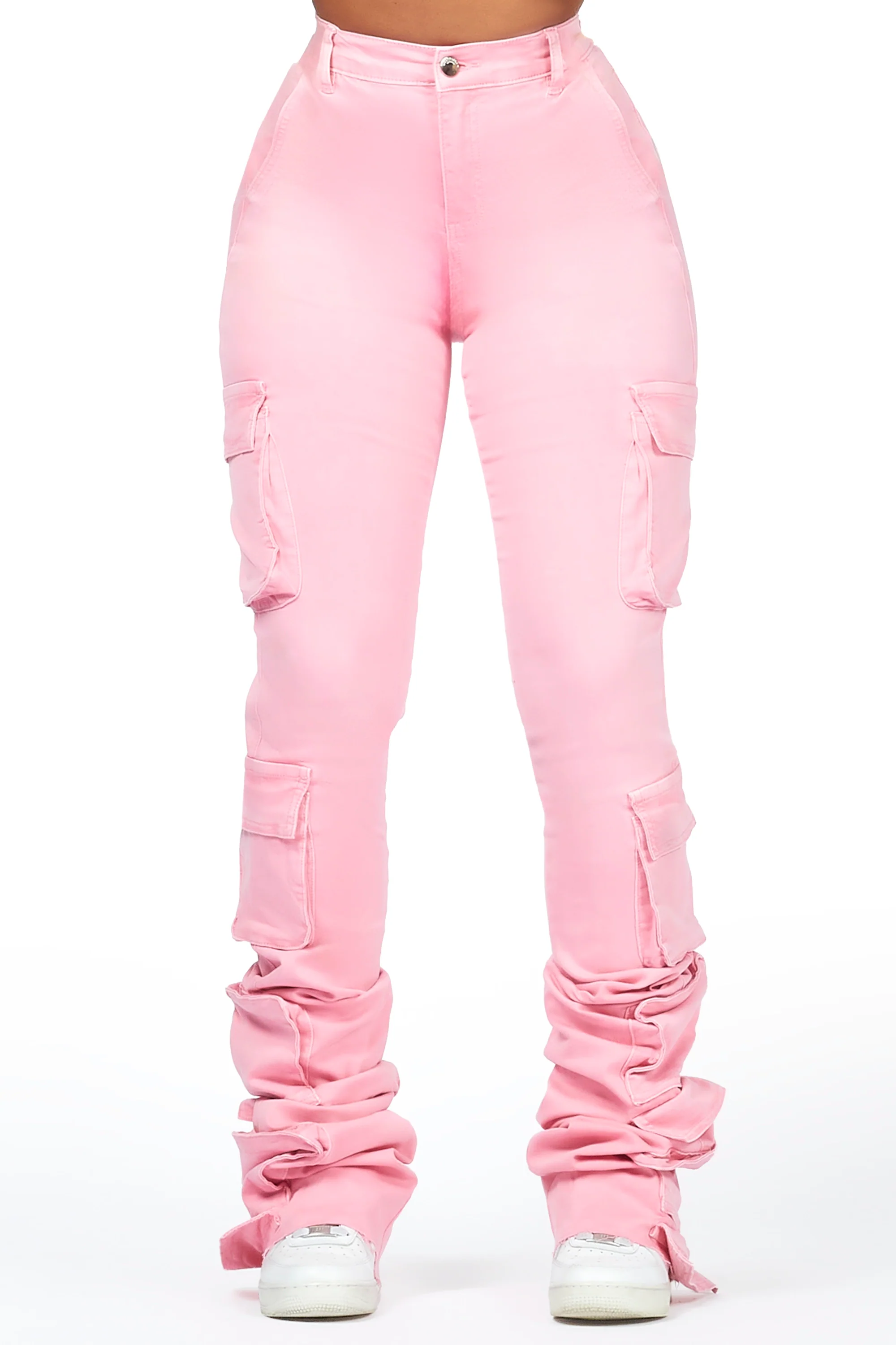 Phoebe Pink Super Stacked Jean - Image 4