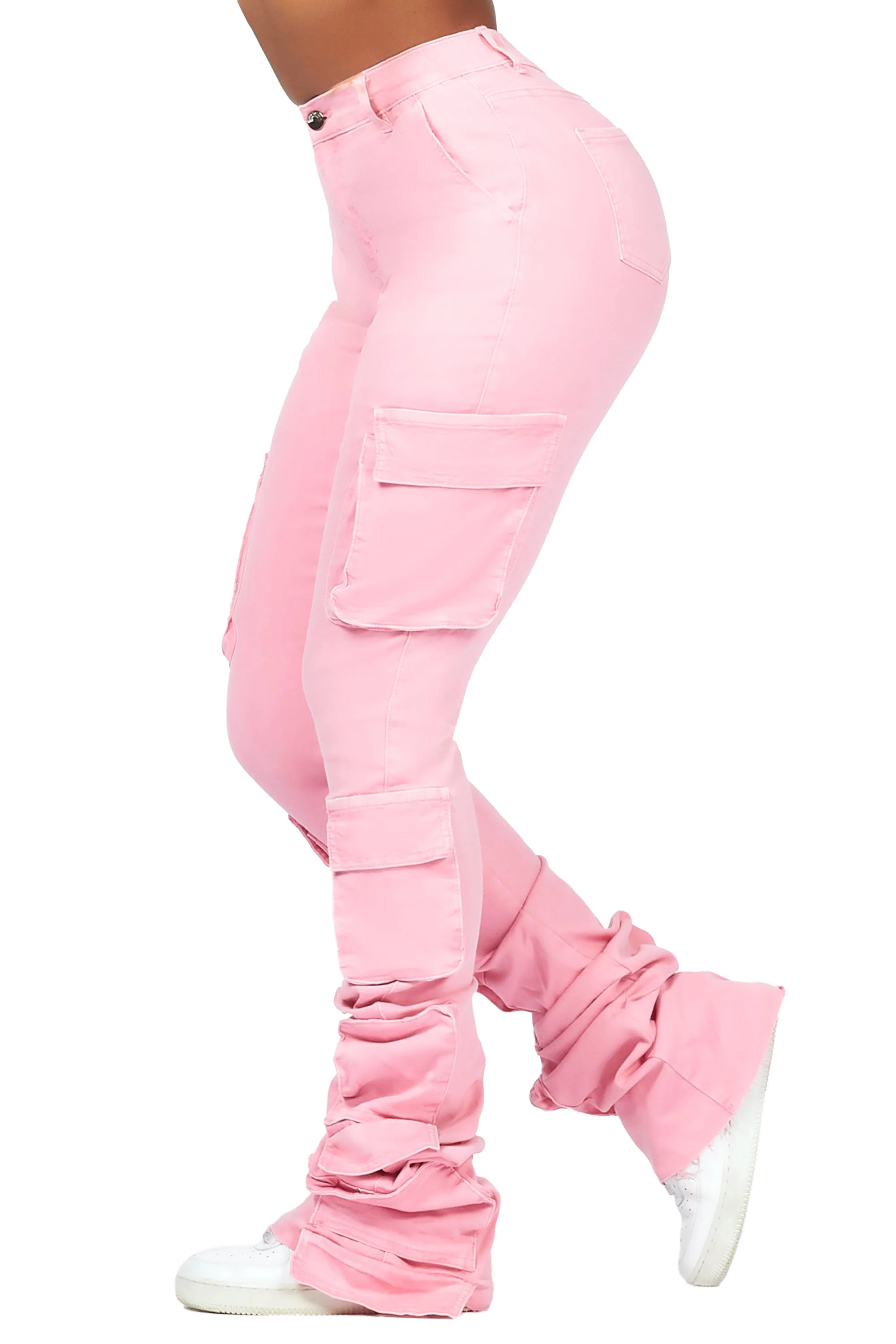 Phoebe Pink Super Stacked Jean - Image 6