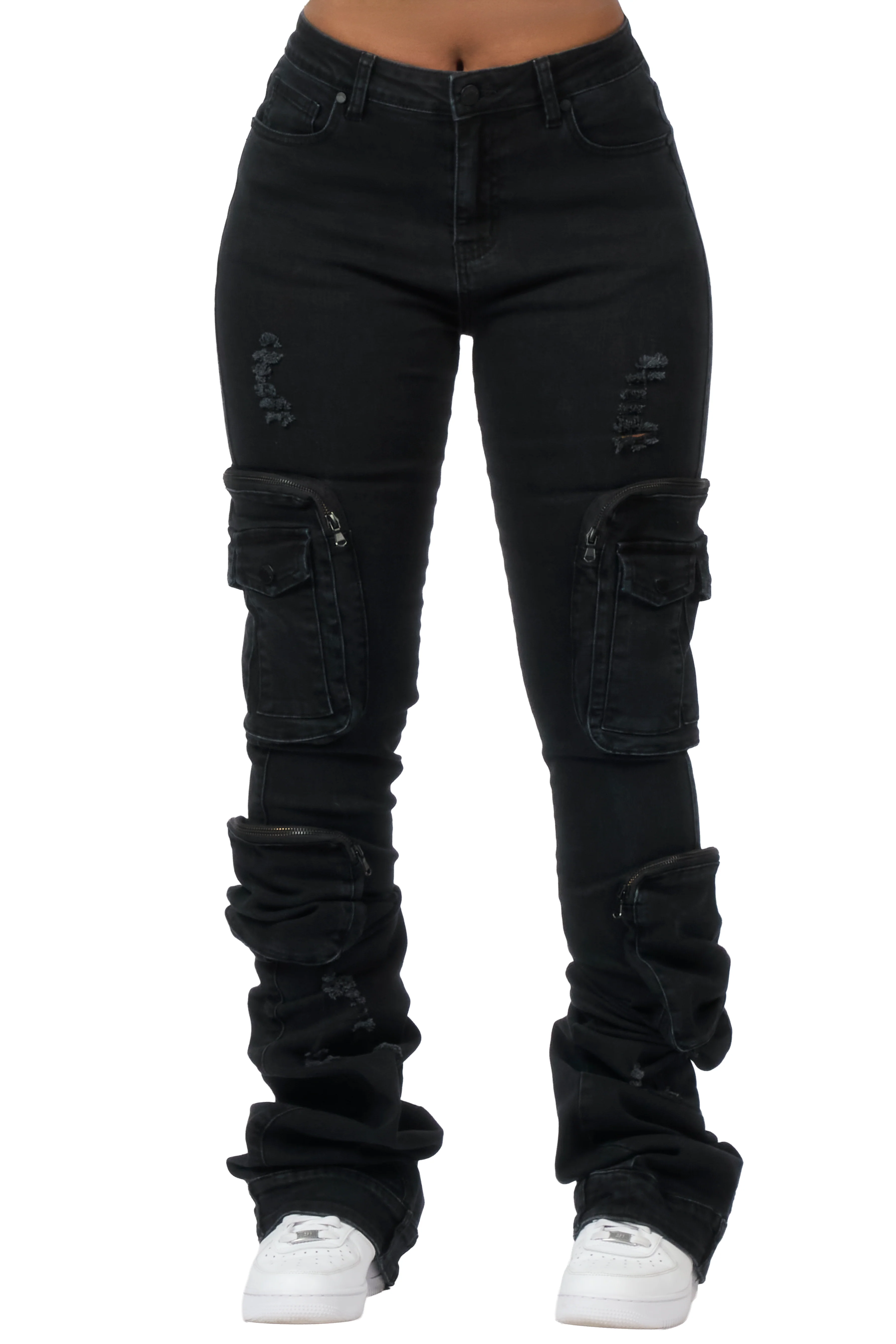 Alisson Black Cargo Super Stacked Jean - Image 6