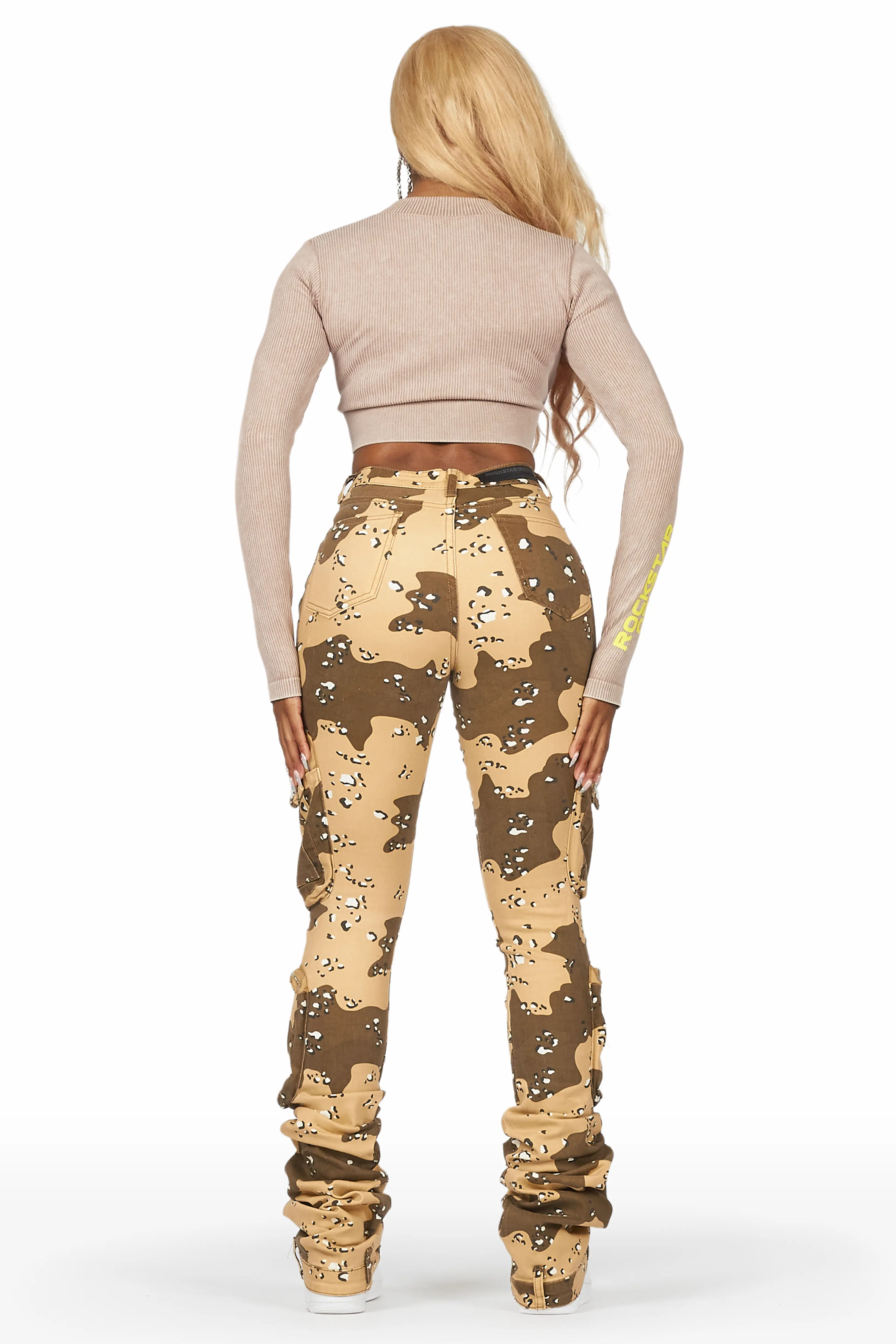 Alisson Desert Camo Cargo Super Stacked Jean - Image 5