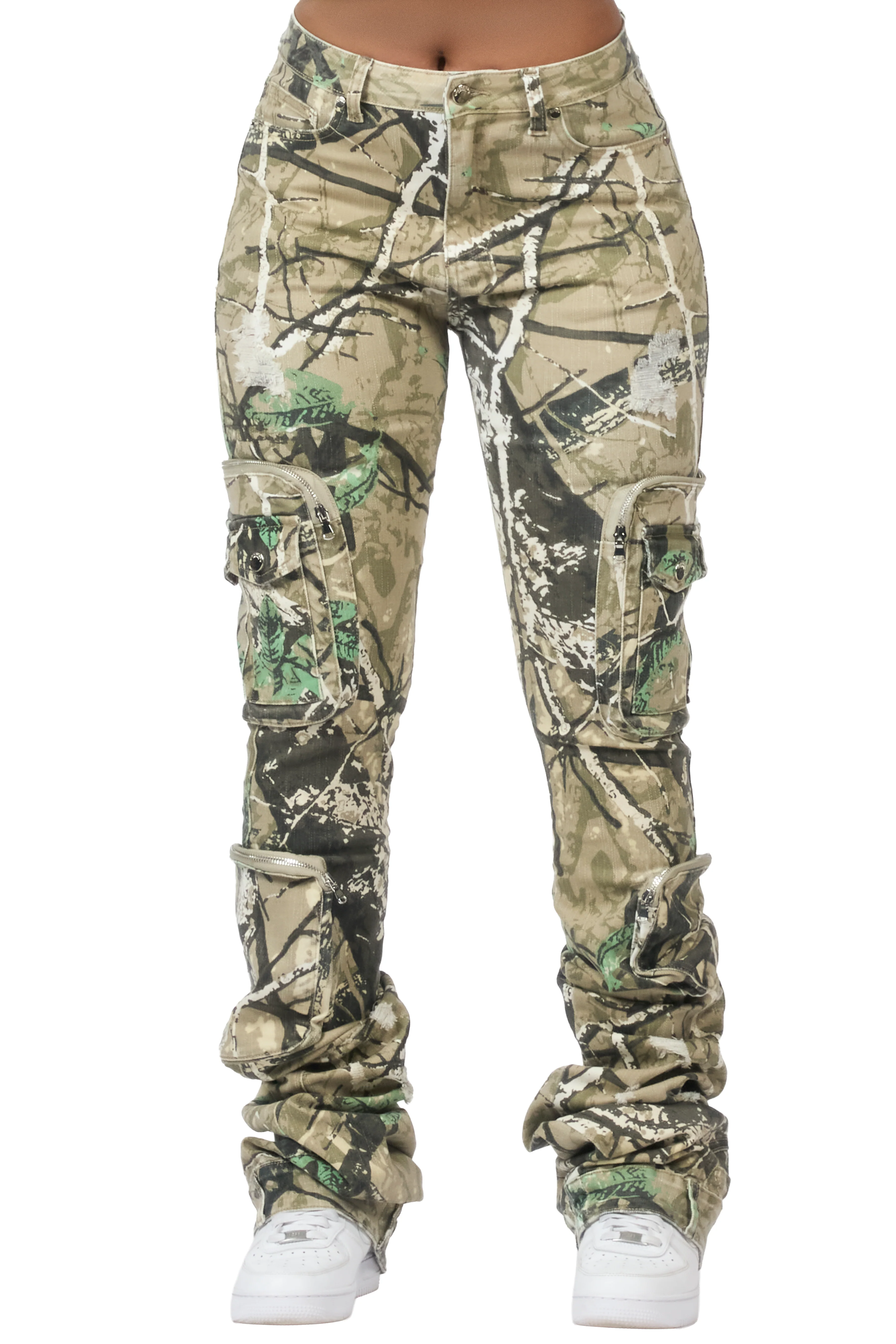 Alisson Tree Camo Cargo Super Stacked Jean - Image 8