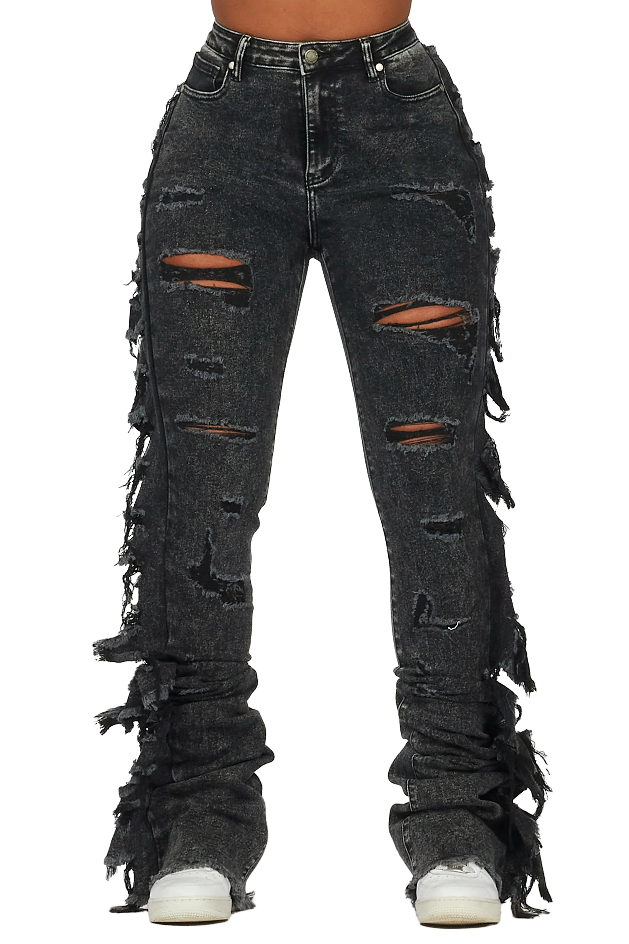 Cataleya Black Wash Super Stacked Jean - Image 8