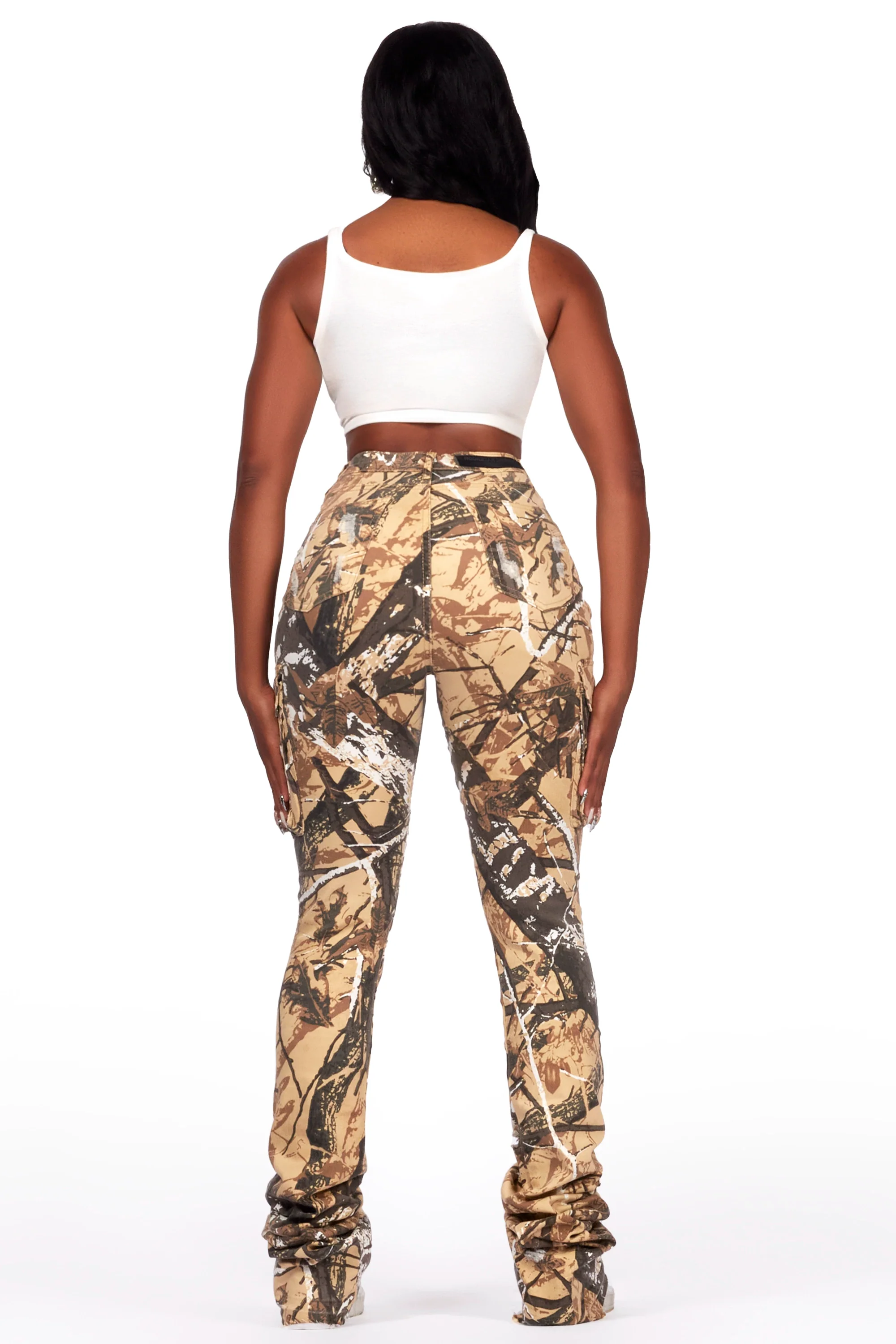 Catrina Tree Camo Super Stacked Jean - Image 5