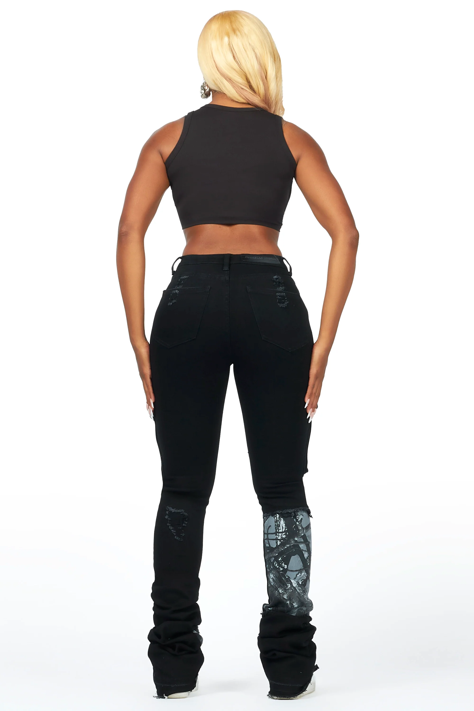 Teresa Black Super Stacked Jean - Image 5