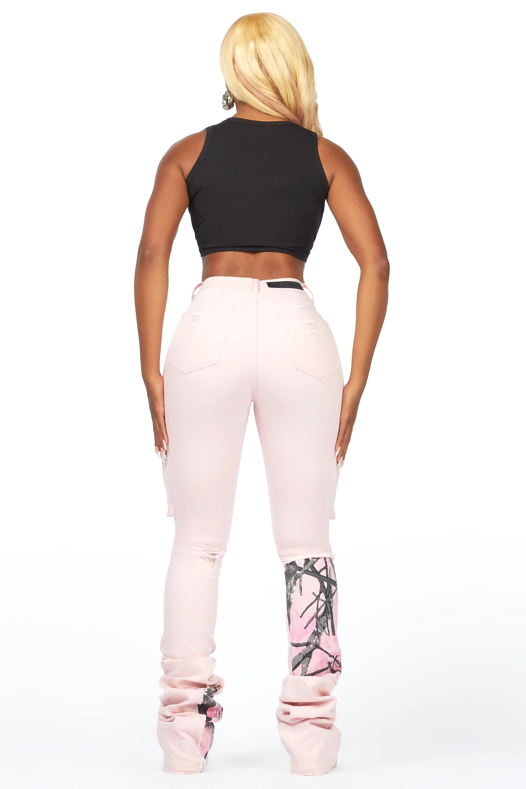Teresa Pink Super Stacked Jean - Image 5