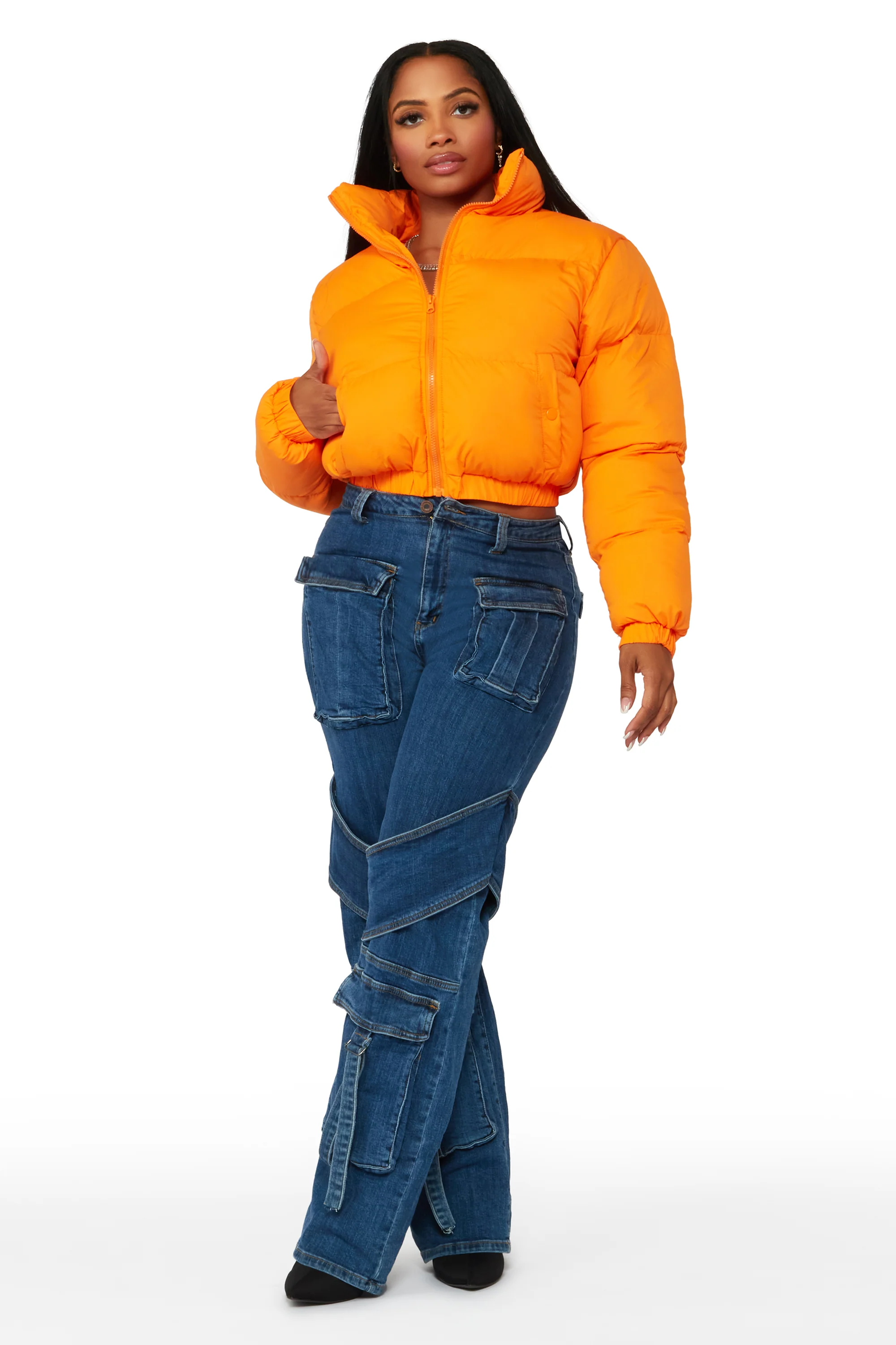 Nala Orange Puffer Jacket - Image 6