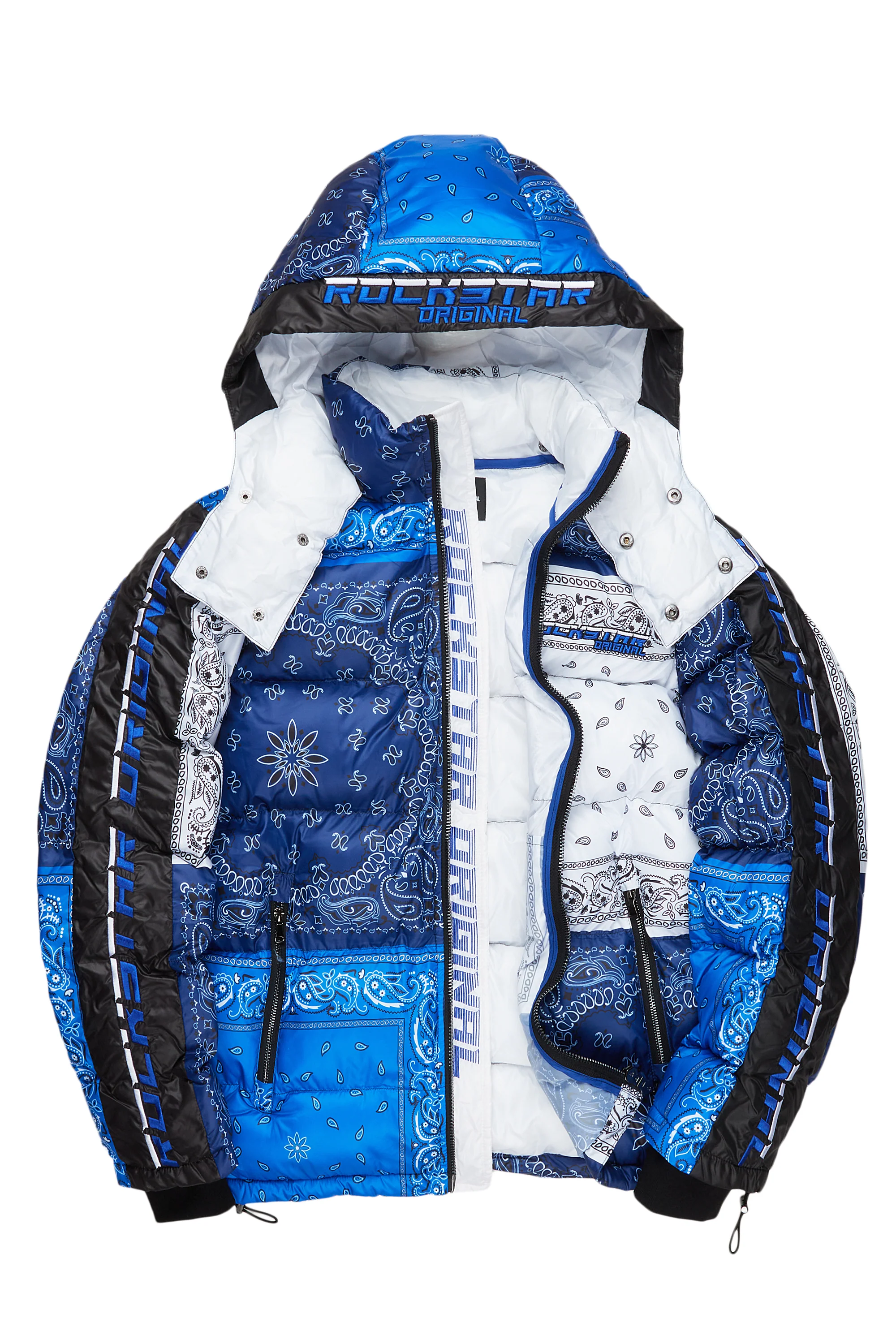 Who's Team Blue Oversized Puffer Jacket - Image 2