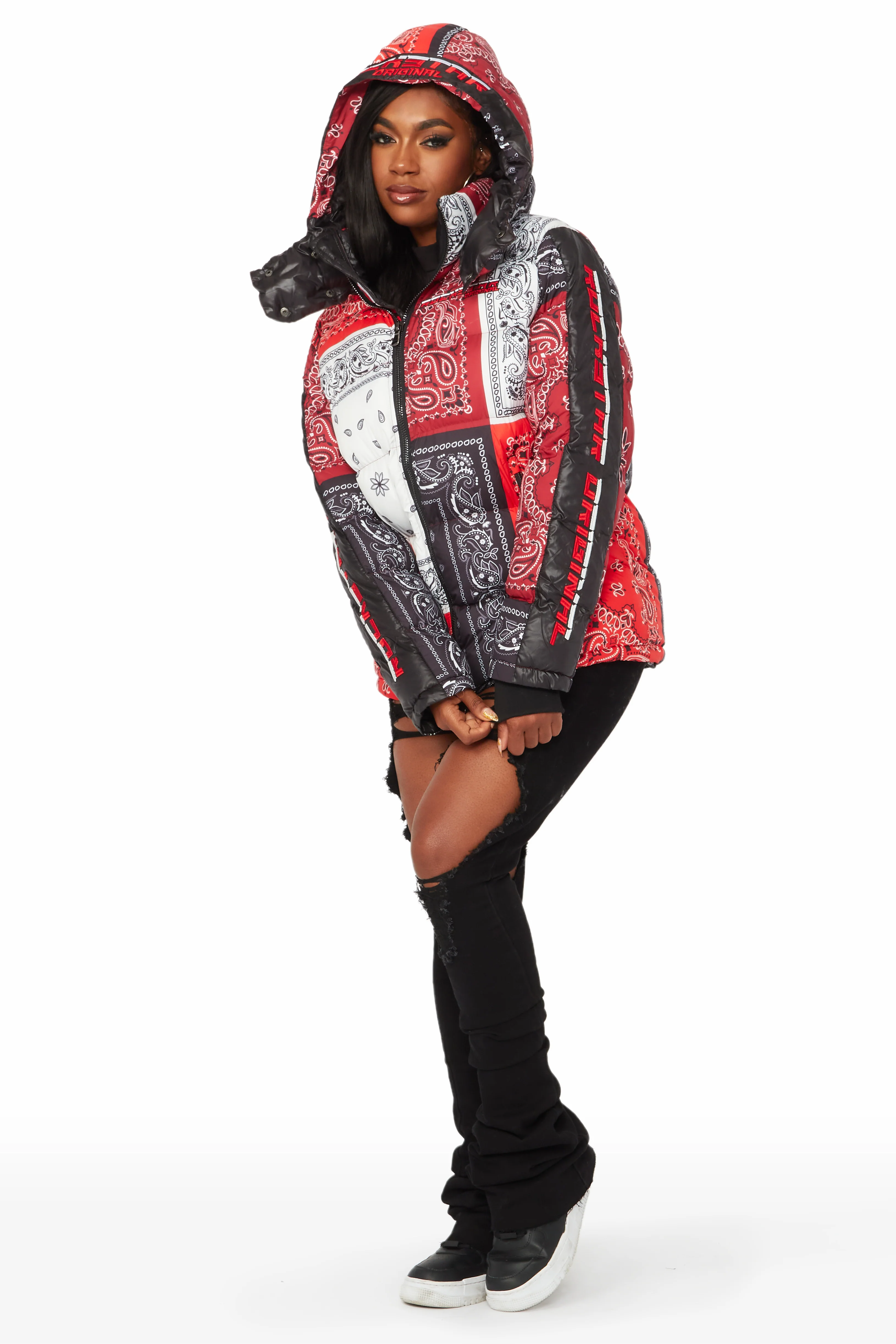 Who's Team Red Oversized Puffer Jacket - Image 16