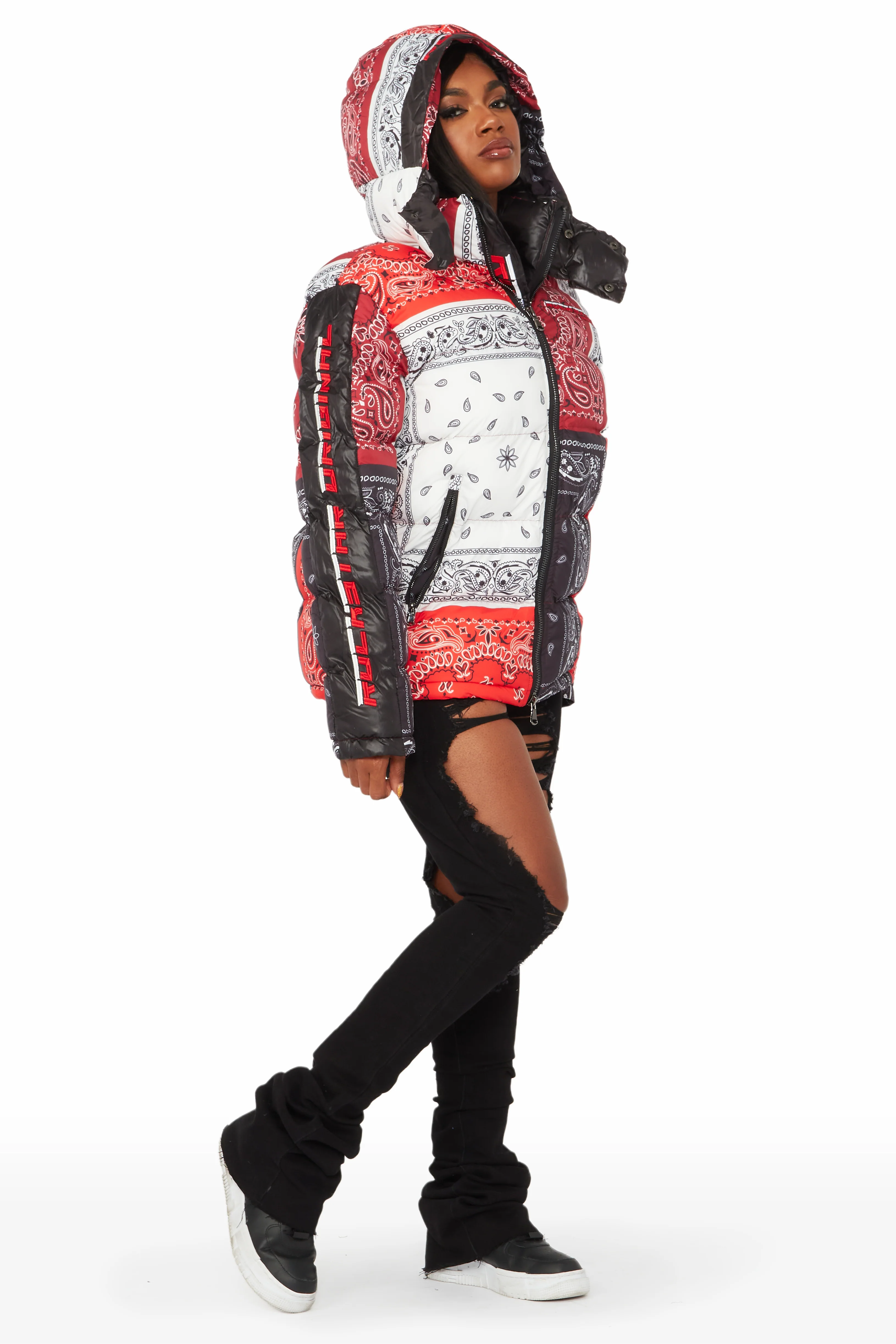 Who's Team Red Oversized Puffer Jacket - Image 17
