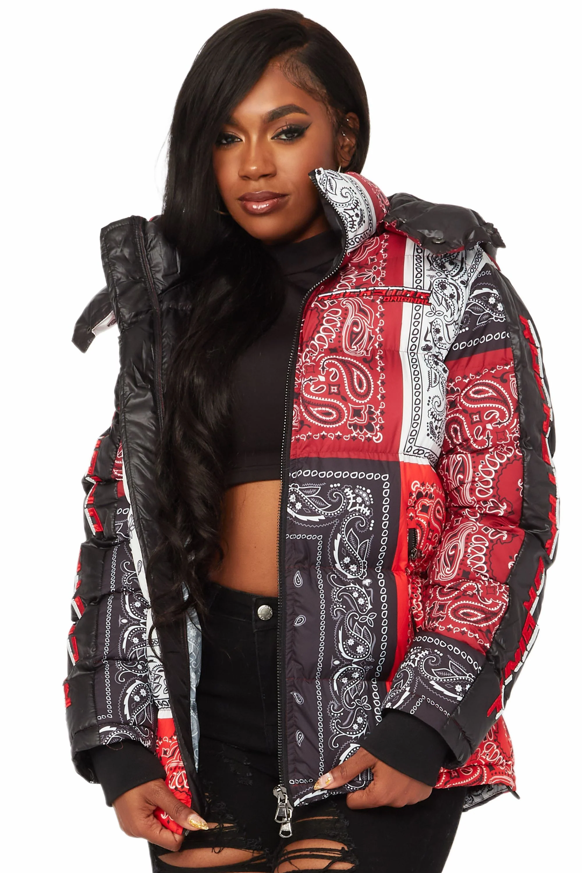Who's Team Red Oversized Puffer Jacket - Image 2