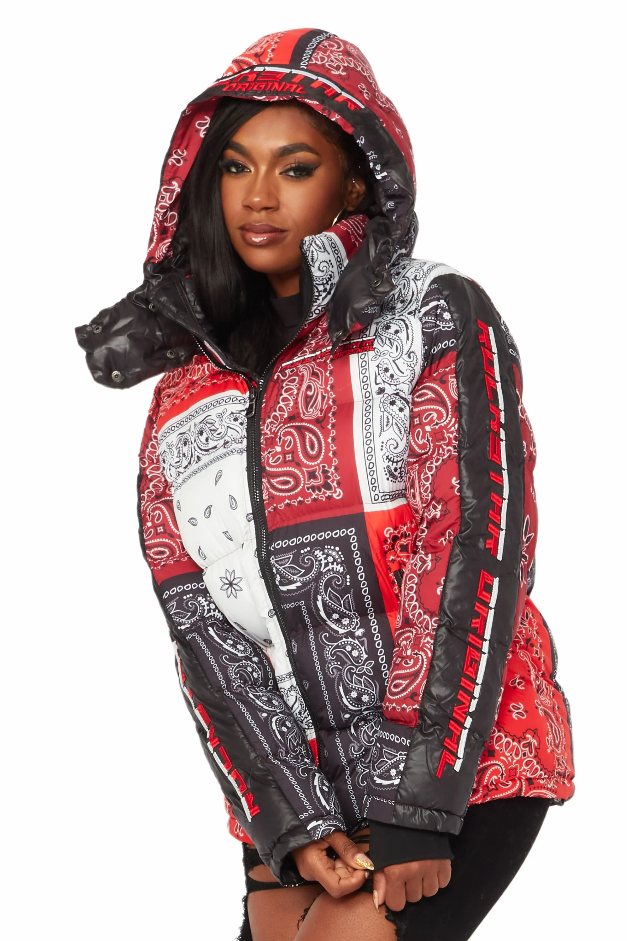 Who's Team Red Oversized Puffer Jacket - Image 6