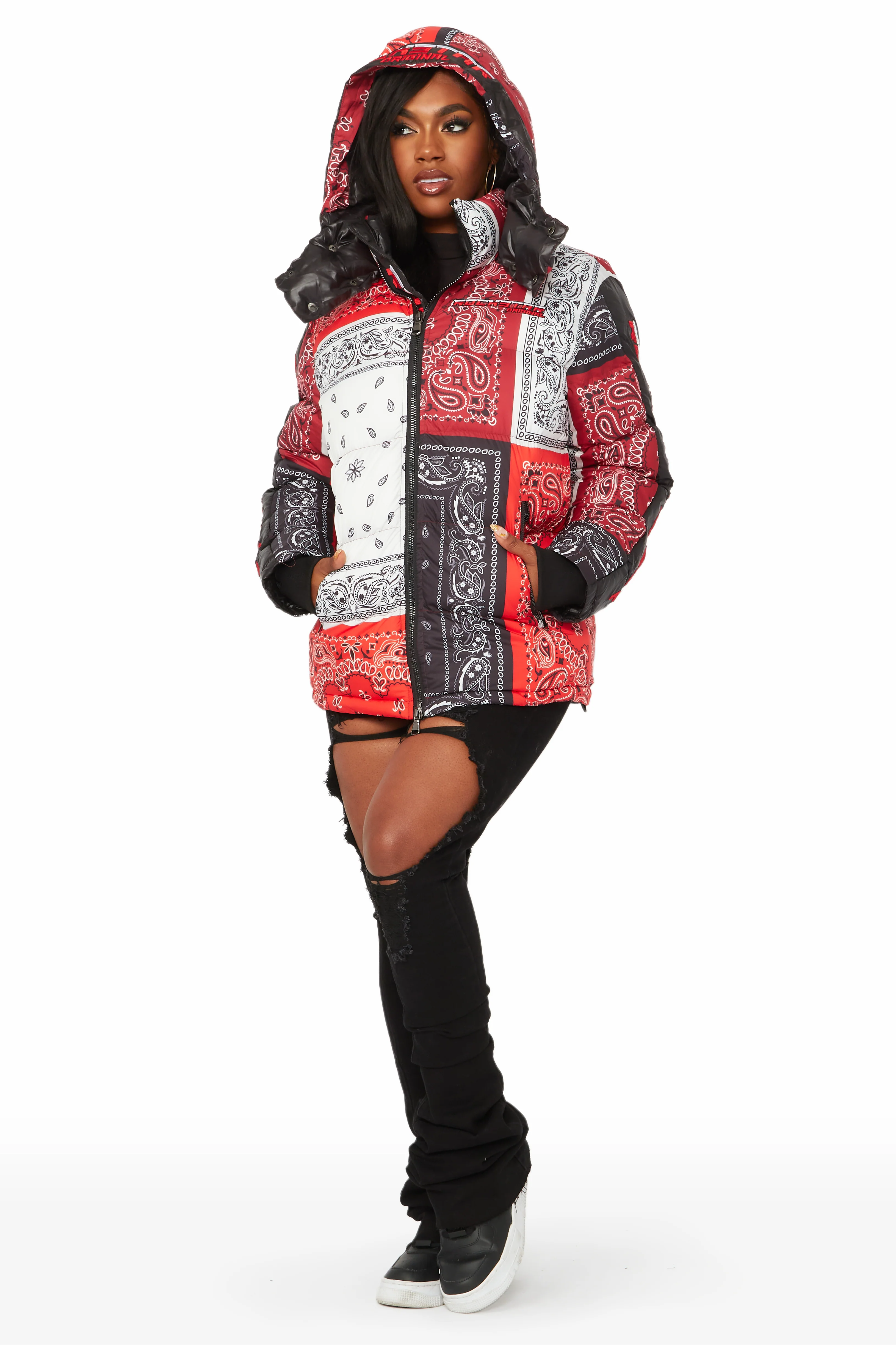 Who's Team Red Oversized Puffer Jacket - Image 7