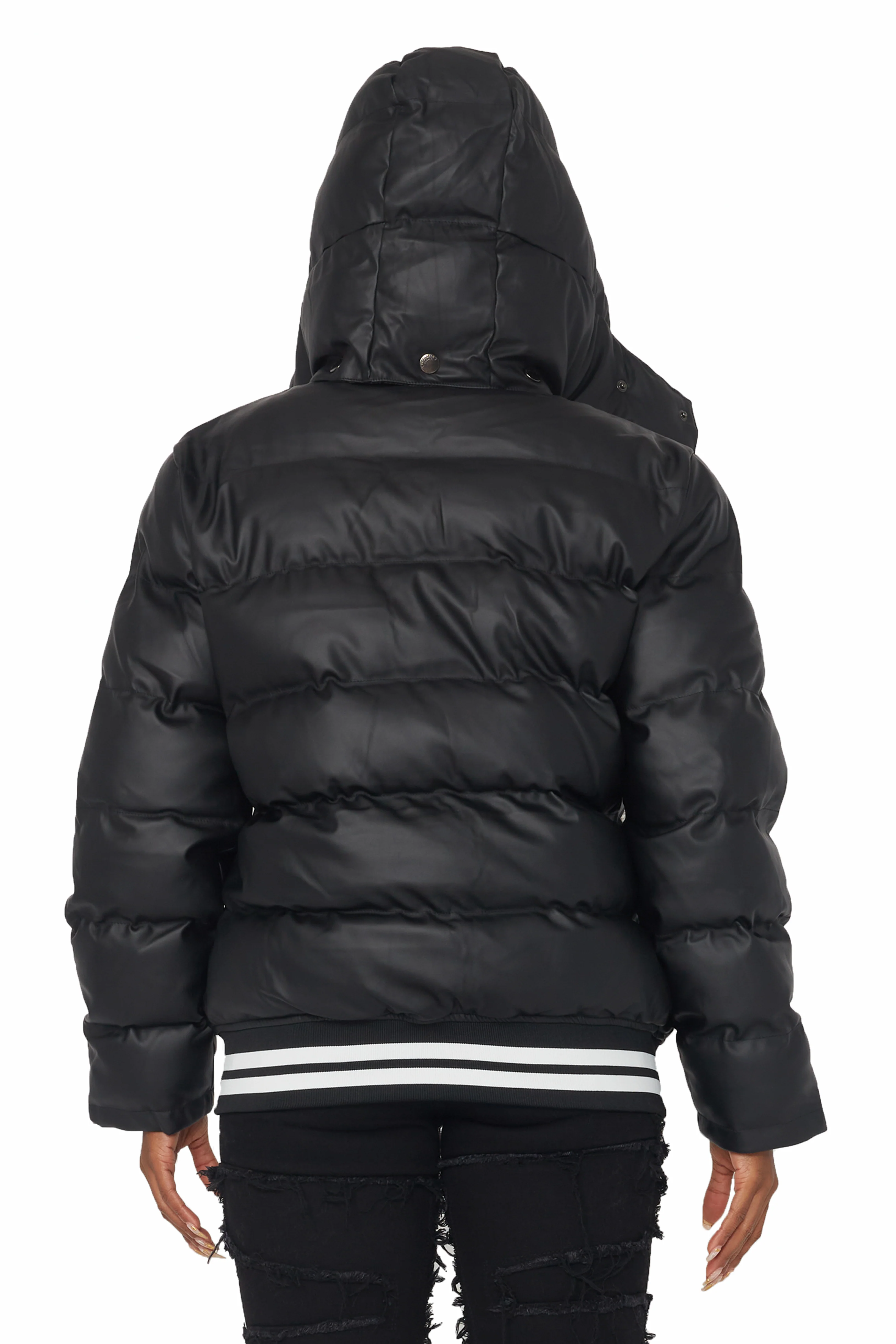 Kehlany Black Oversized Puffer Jacket - Image 10