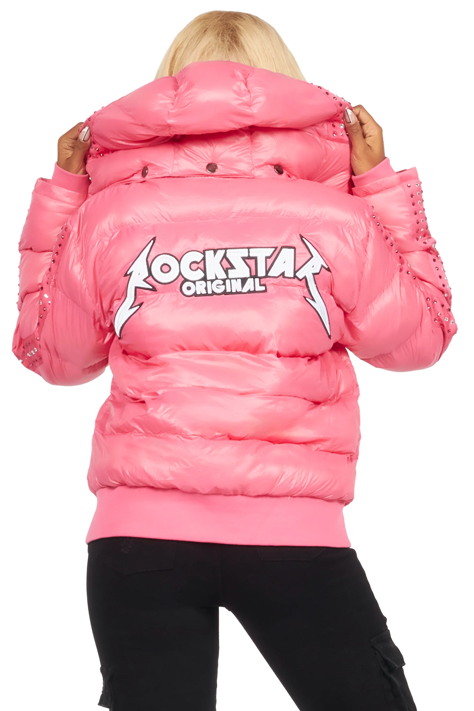 Banklee Pink Puffer Jacket - Image 10
